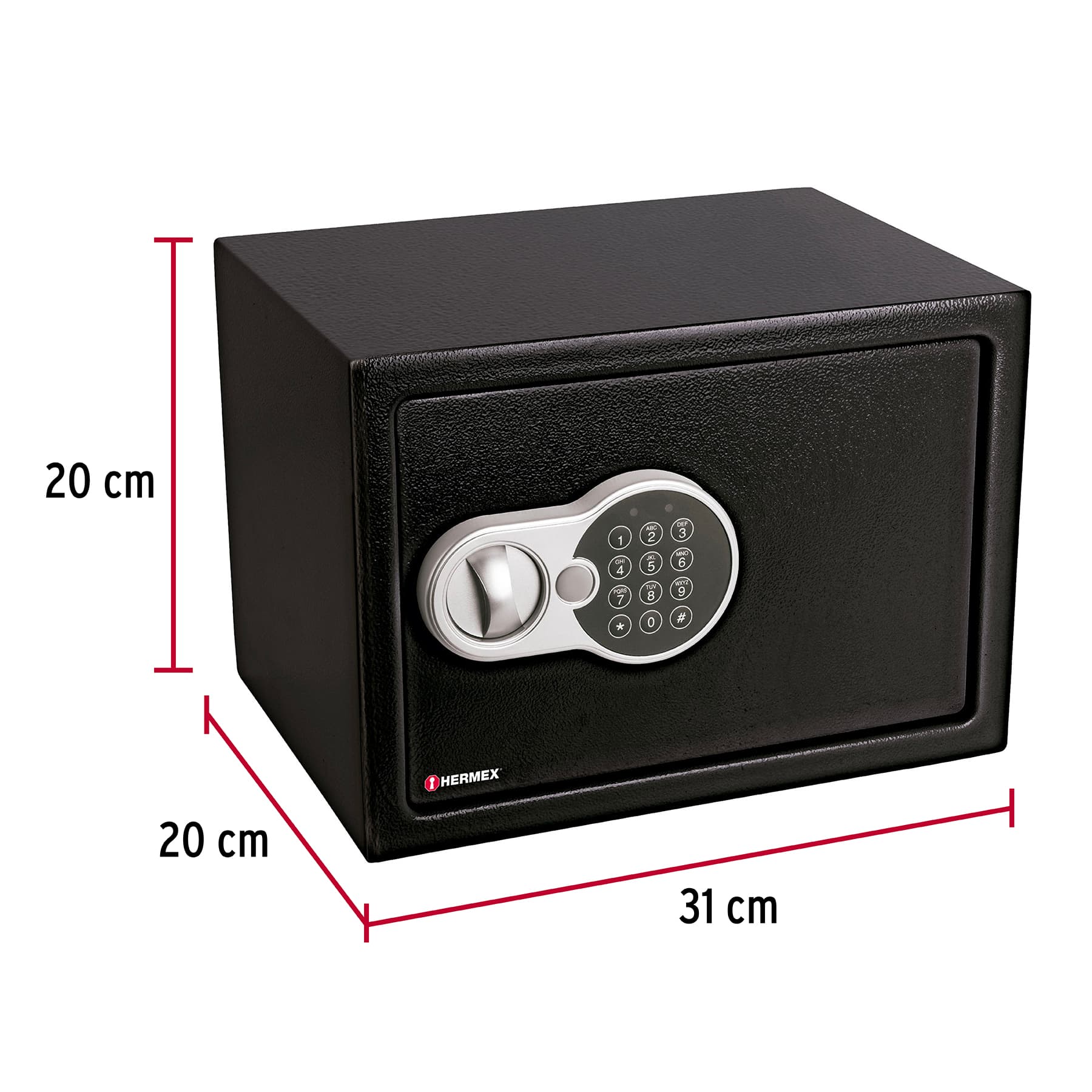 Caja de seguridad electrónica, chica, HERMEX