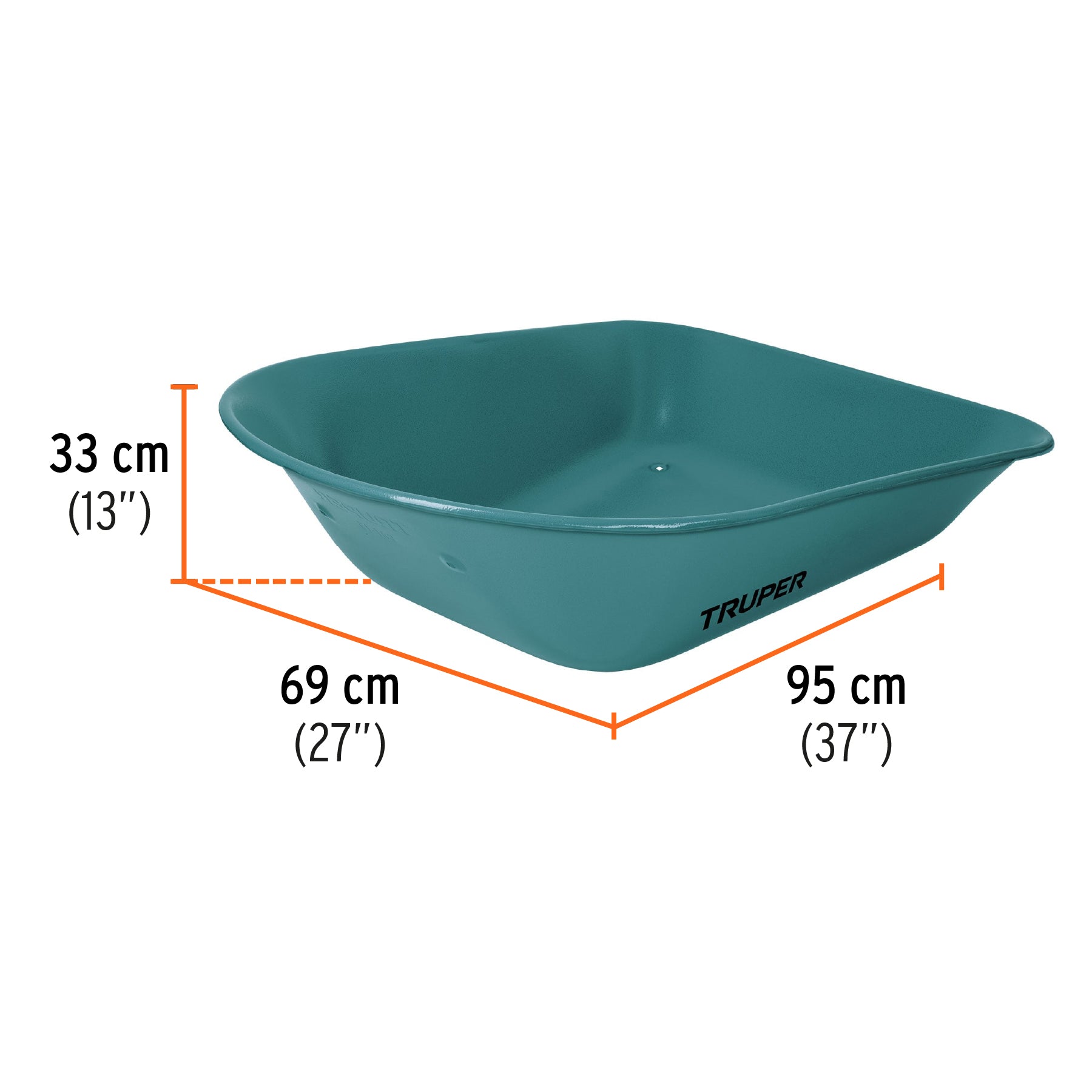 Carretilla 5 ft3 Neumática, bastidor tubular, TRUPER