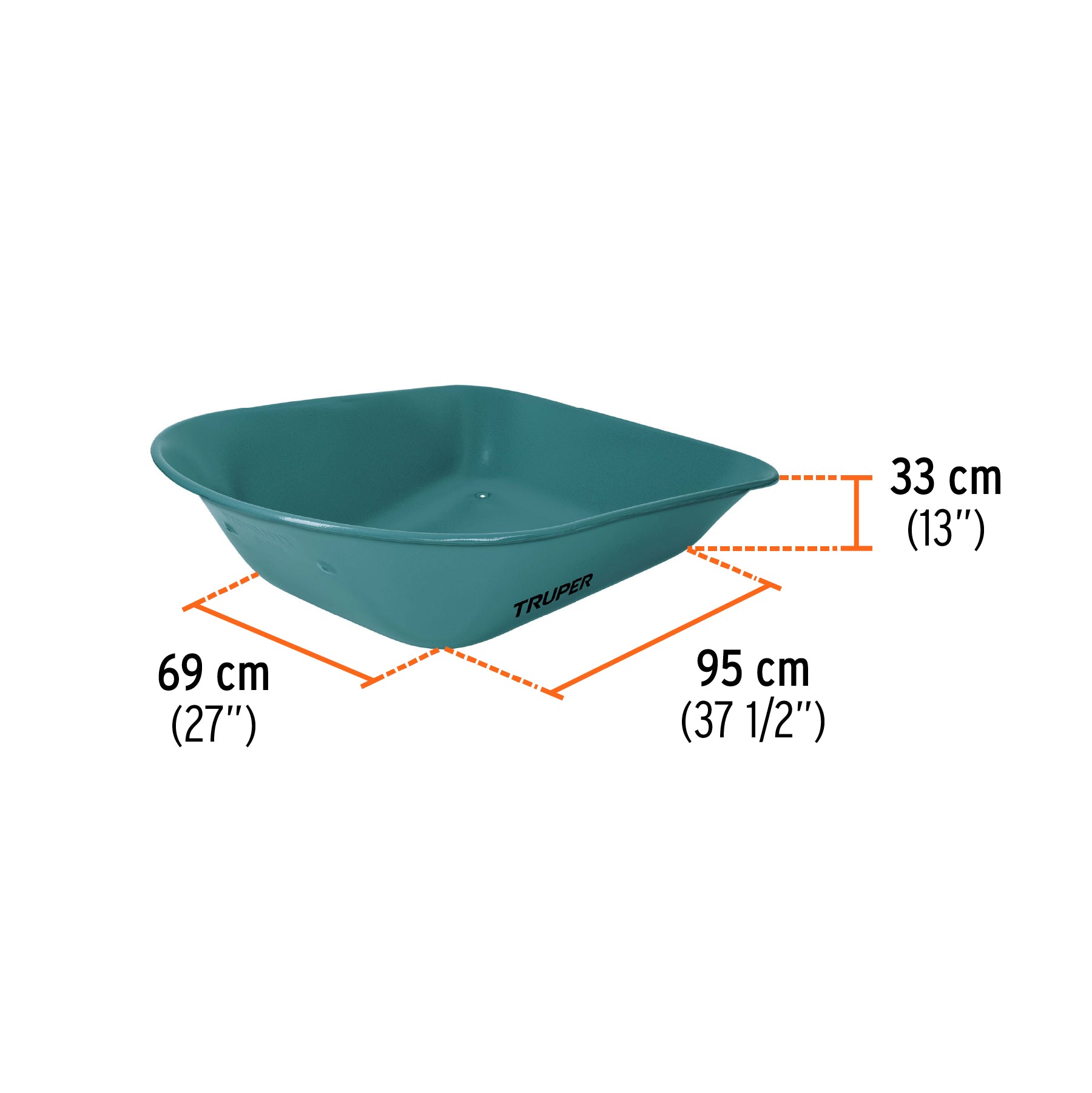 Carretilla 5 ft3 Llanta sólida, bastidor tubular, TRUPER
