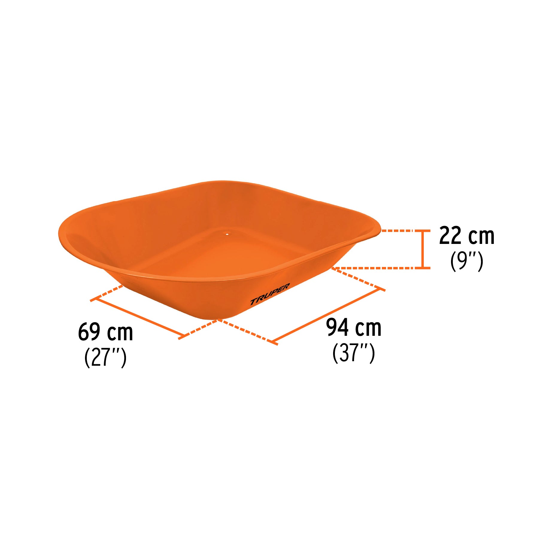 Carretilla 4.5 ft3 Llanta sólida, bastidor tubular, TRUPER