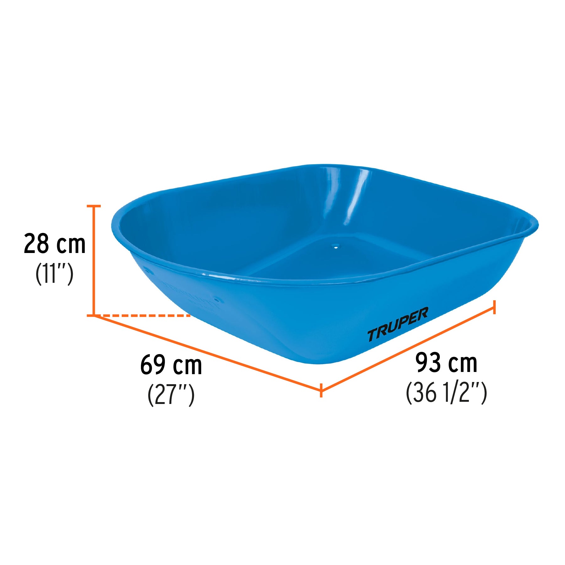 Carretilla 5.5 ft3 Imponchable, bastidor tubular, TRUPER