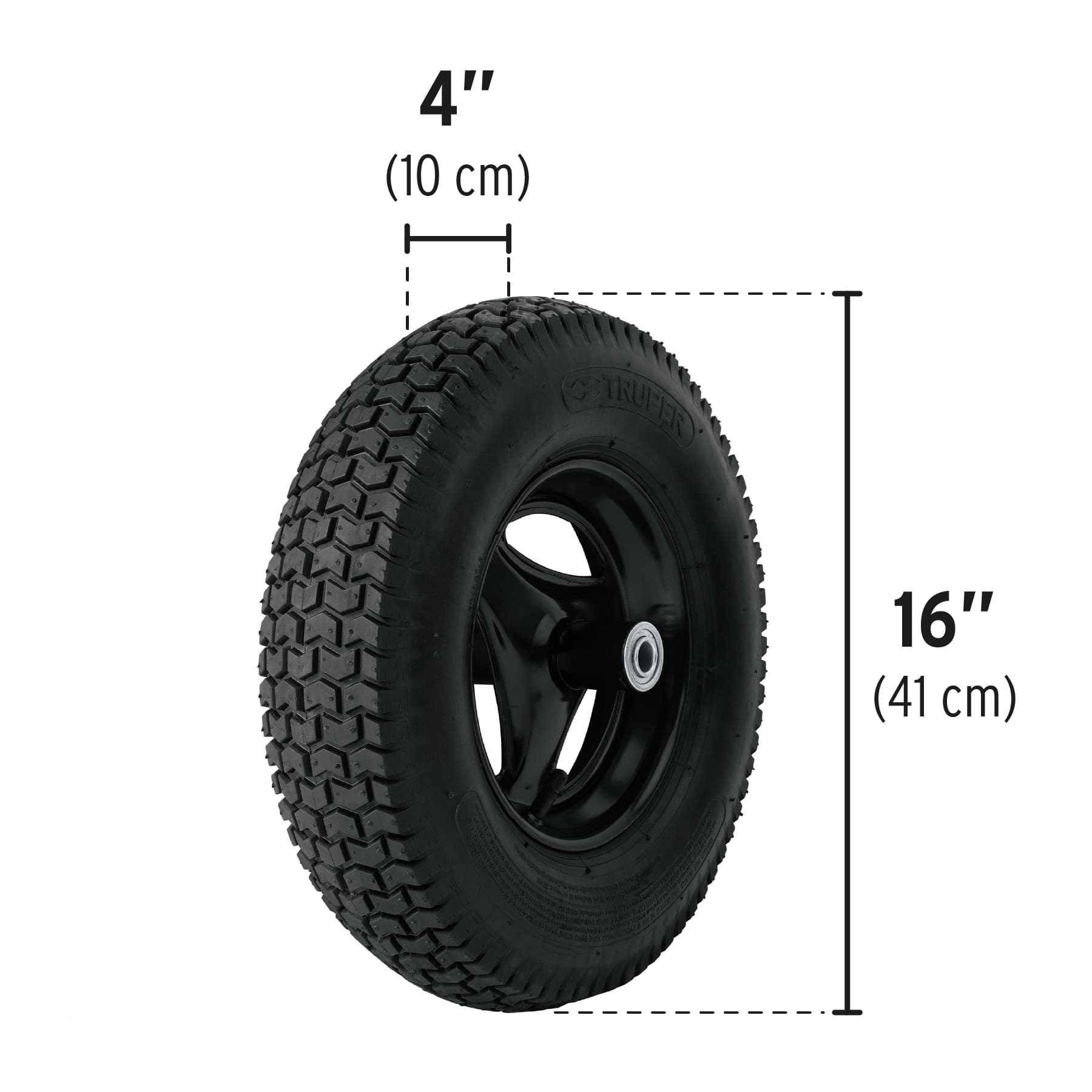 Carretilla 5.5 ft3 neumática, bastidores madera, TRUPER