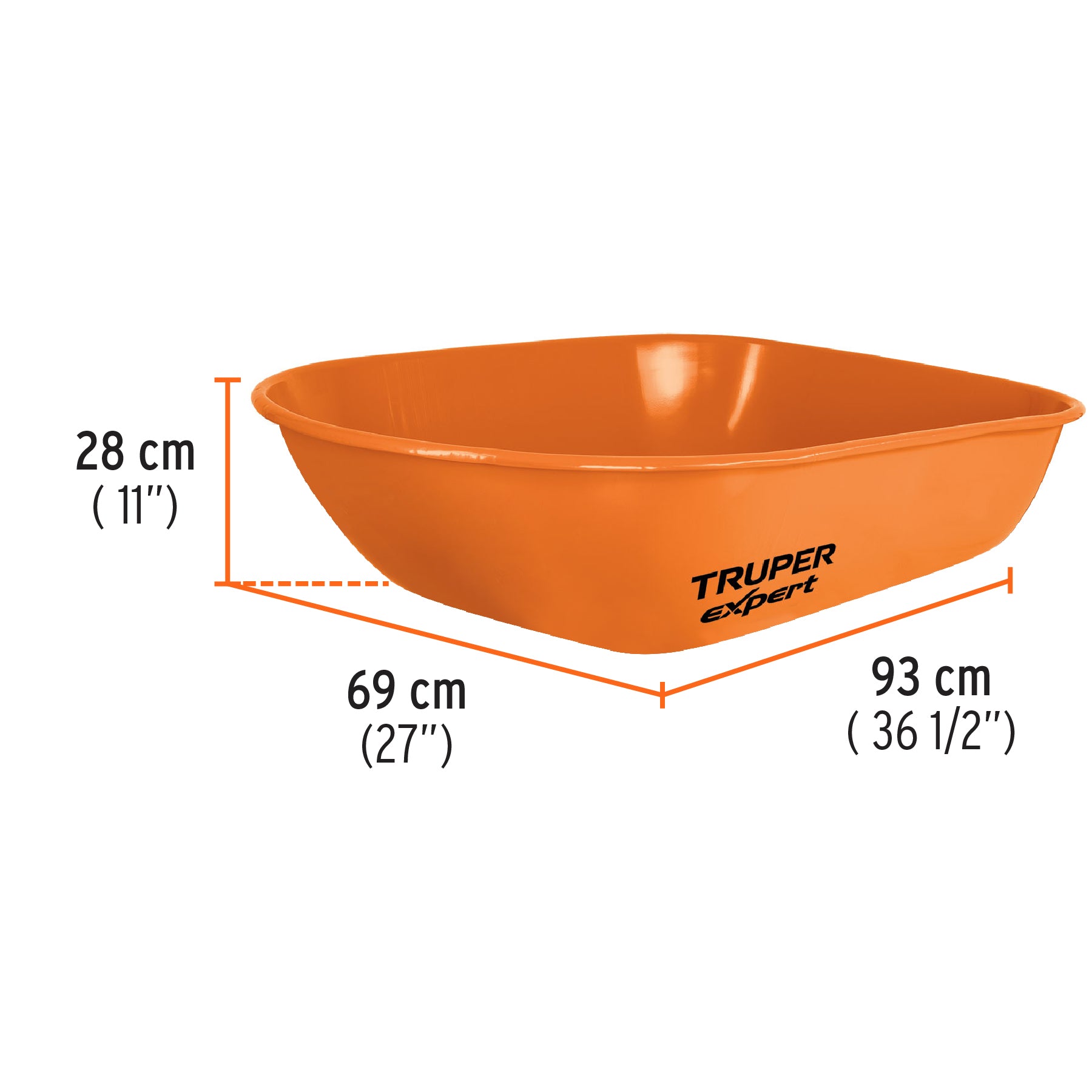 Carretilla 5.5ft3 Imponchable bastidor tubular,TRUPER EXPERT