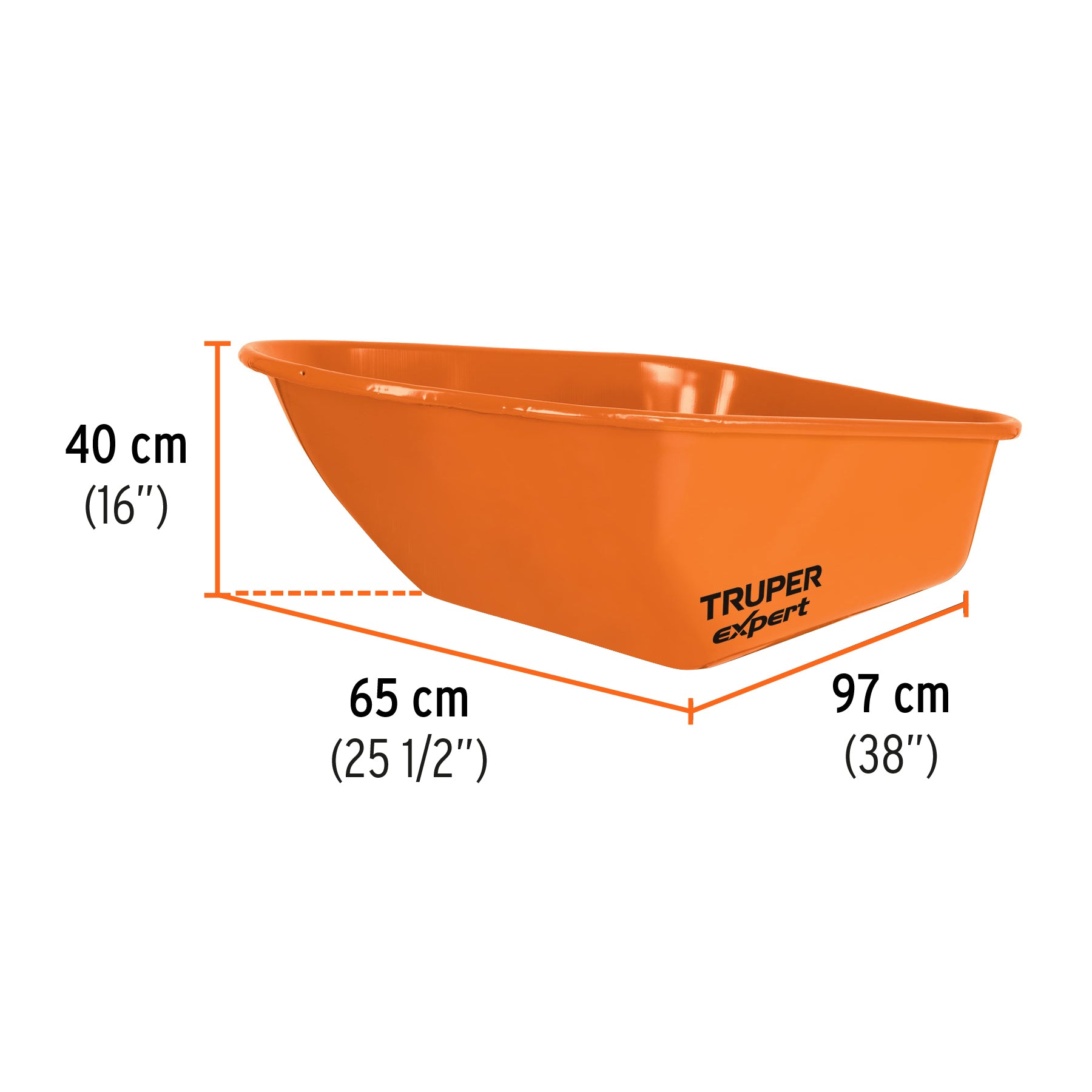 Carretilla 6ft3 Imponchable, bastidor tubular, TRUPER EXPERT