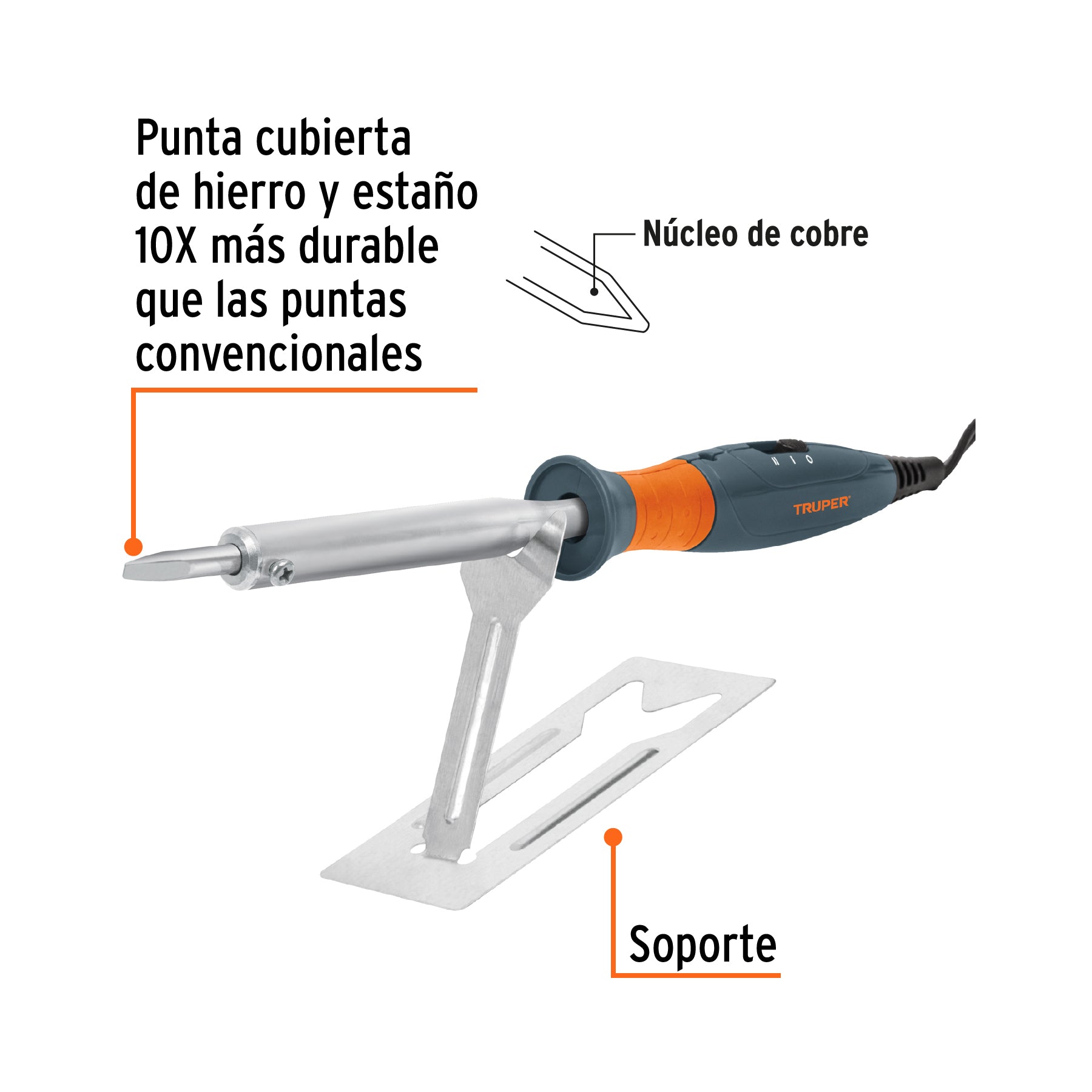 Cautín 100 W tipo lápiz con 2 temperaturas para uso rudo
