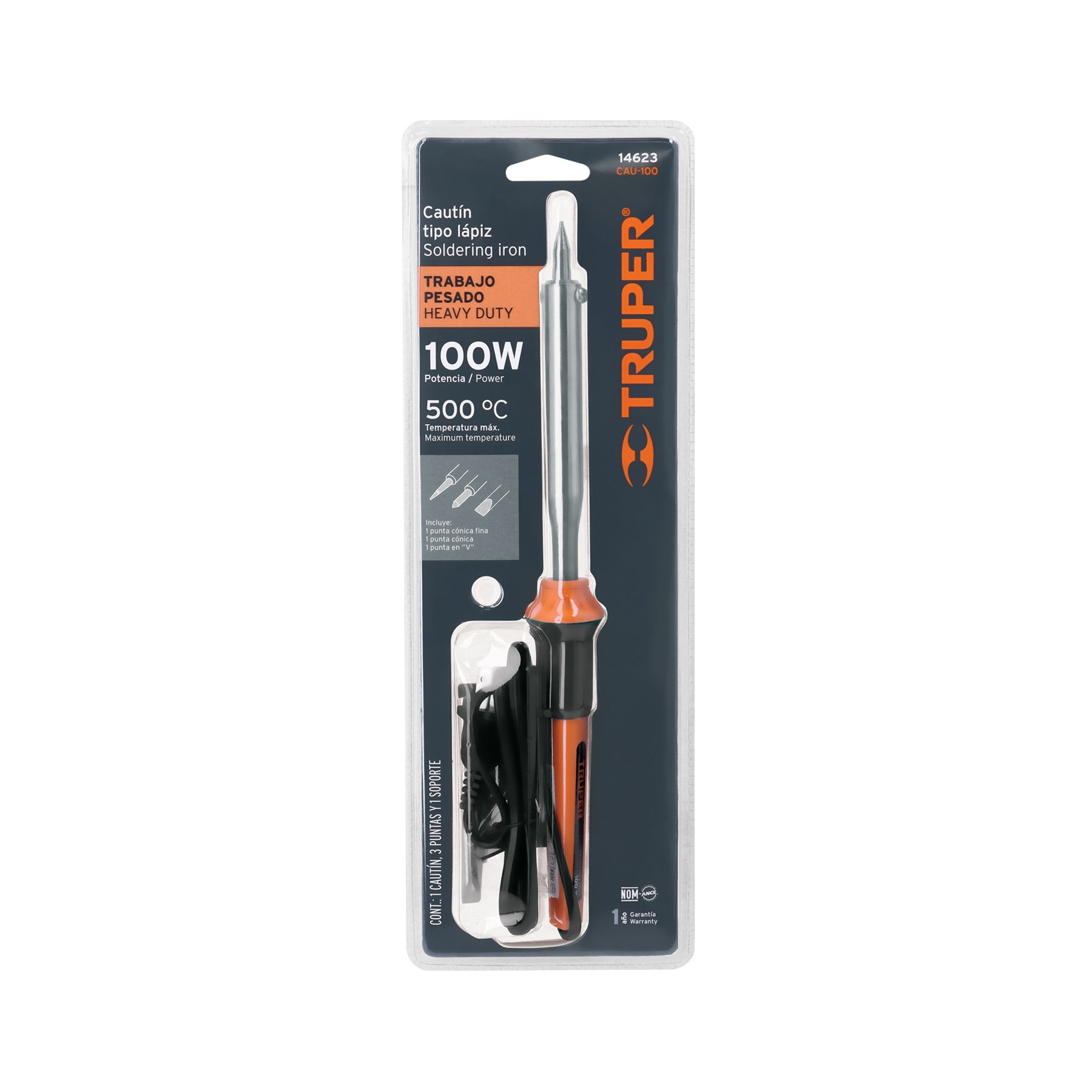 Cautín 100 W tipo lápiz para trabajo pesado, TRUPER