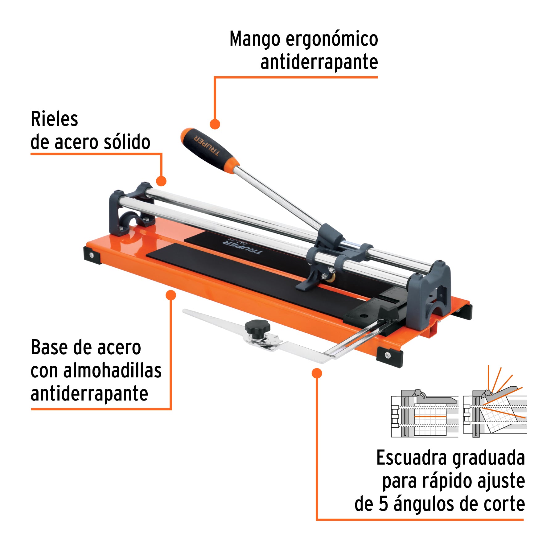 Cortador de azulejo de 13" (33 cm), TRUPER