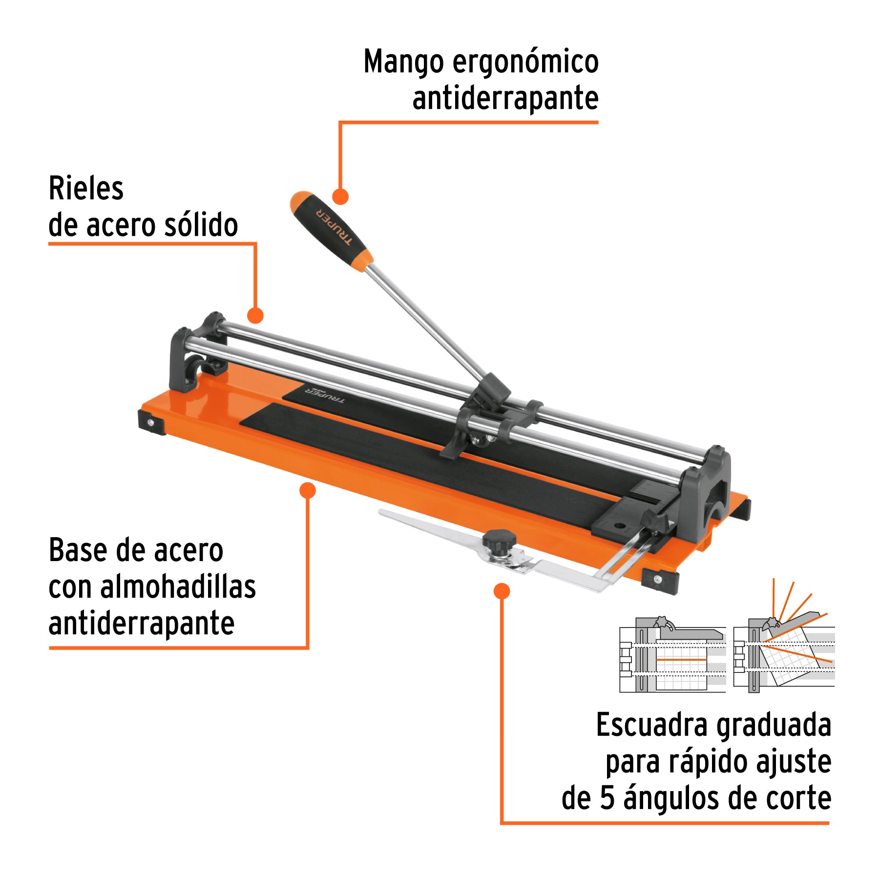 Cortador de azulejo de 16" (40 cm), TRUPER
