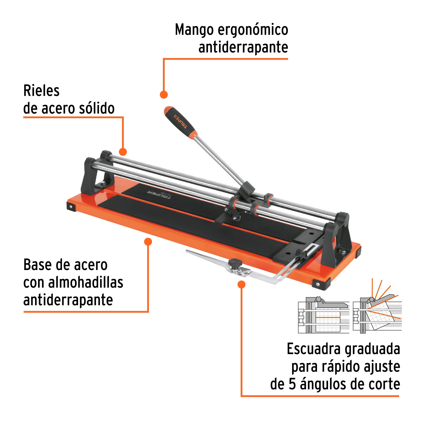 Cortador de azulejo de 20" (50 cm), TRUPER