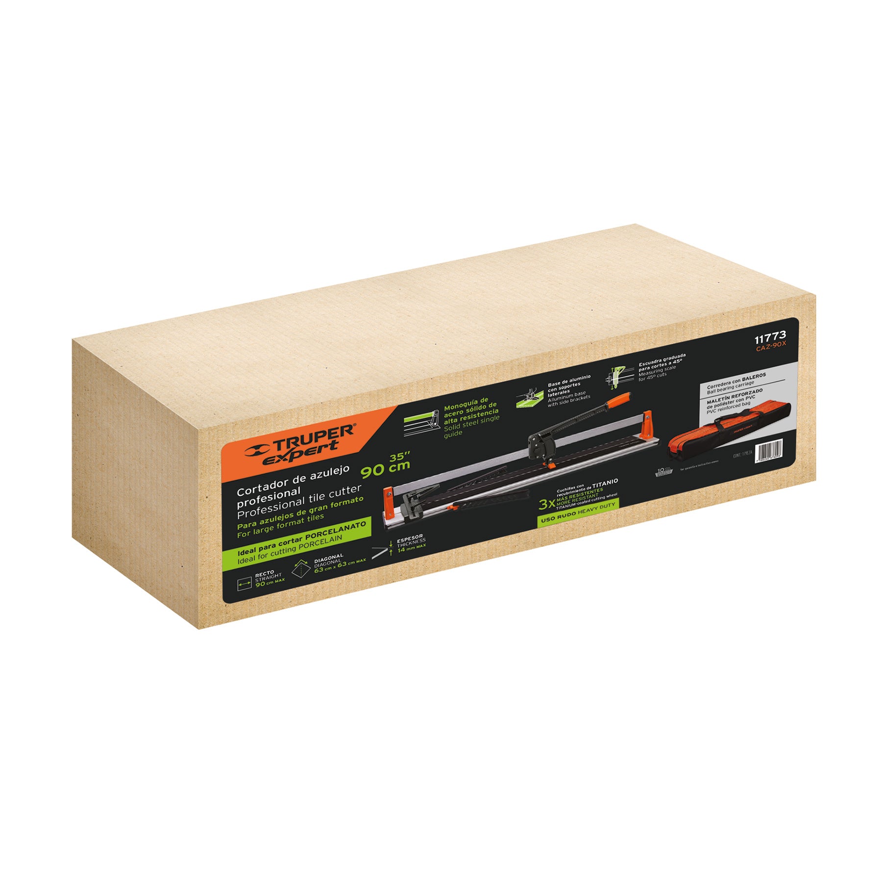 Cortador azulejo 35" (90cm) gran formato c/maletín, EXPERT