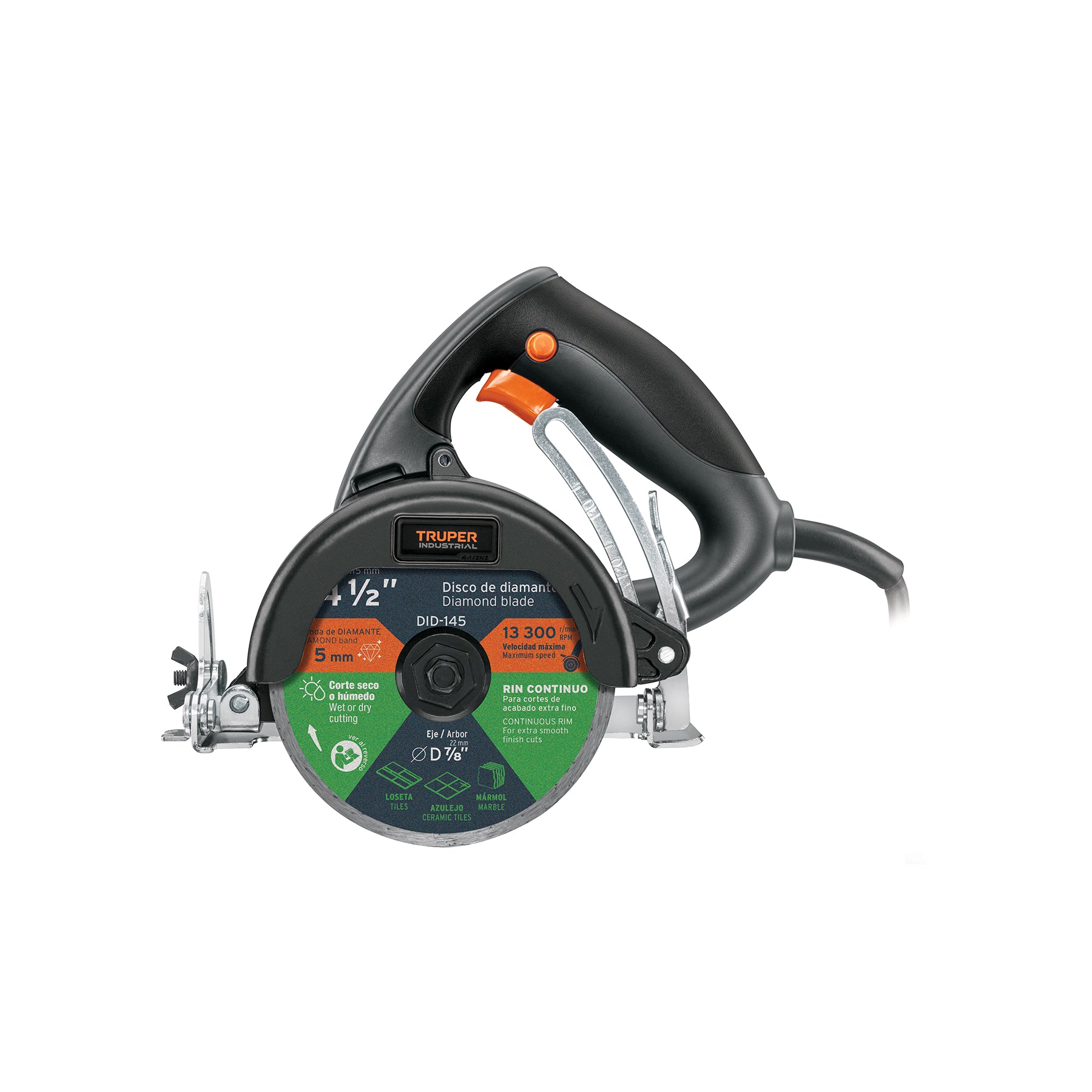 Cortador de azulejos 4-1/2", 1320W, TRUPER INDUSTRIAL