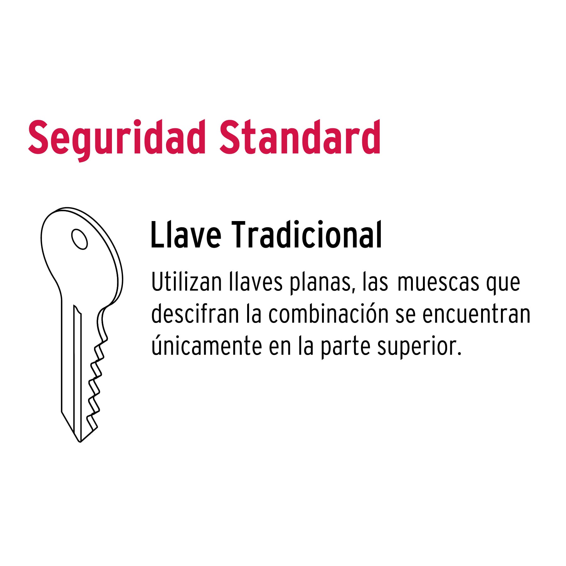 Cerradura de barra libre con 2 llaves estándar, HERMEX