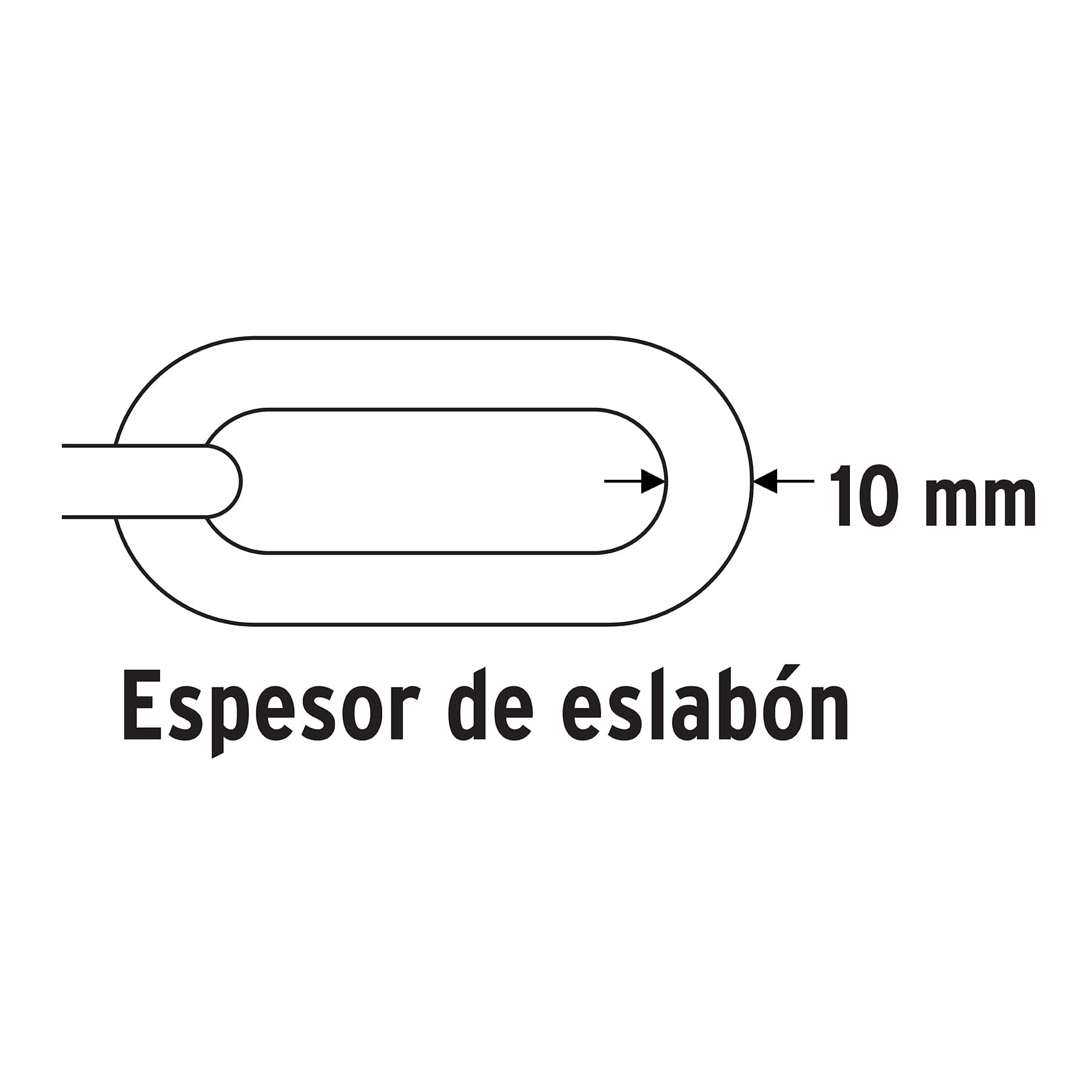Candado con cadena forrada de 10 mm, HERMEX