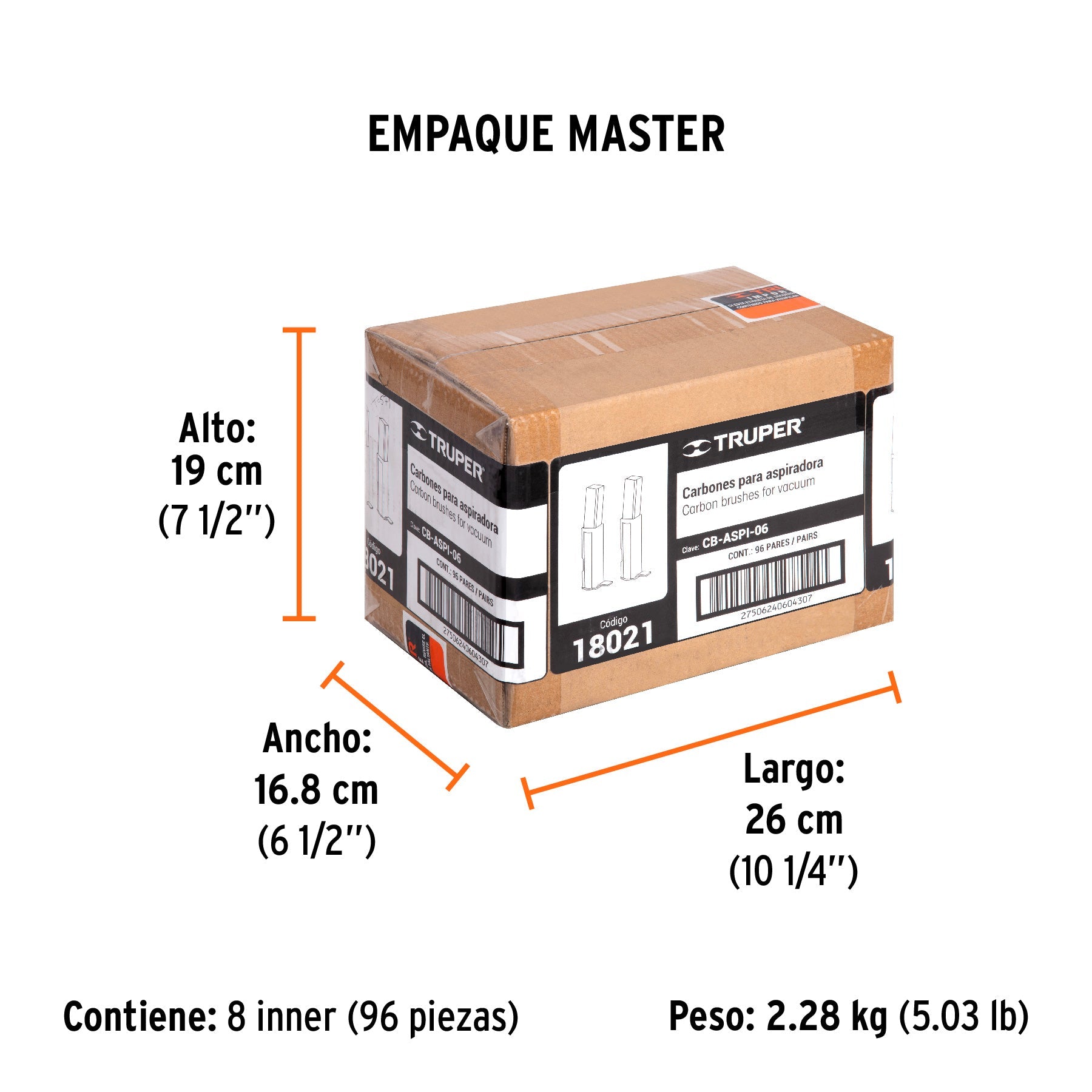 Bolsa con 2 carbones de repuesto para ASPI-06, TRUPER - Empaque