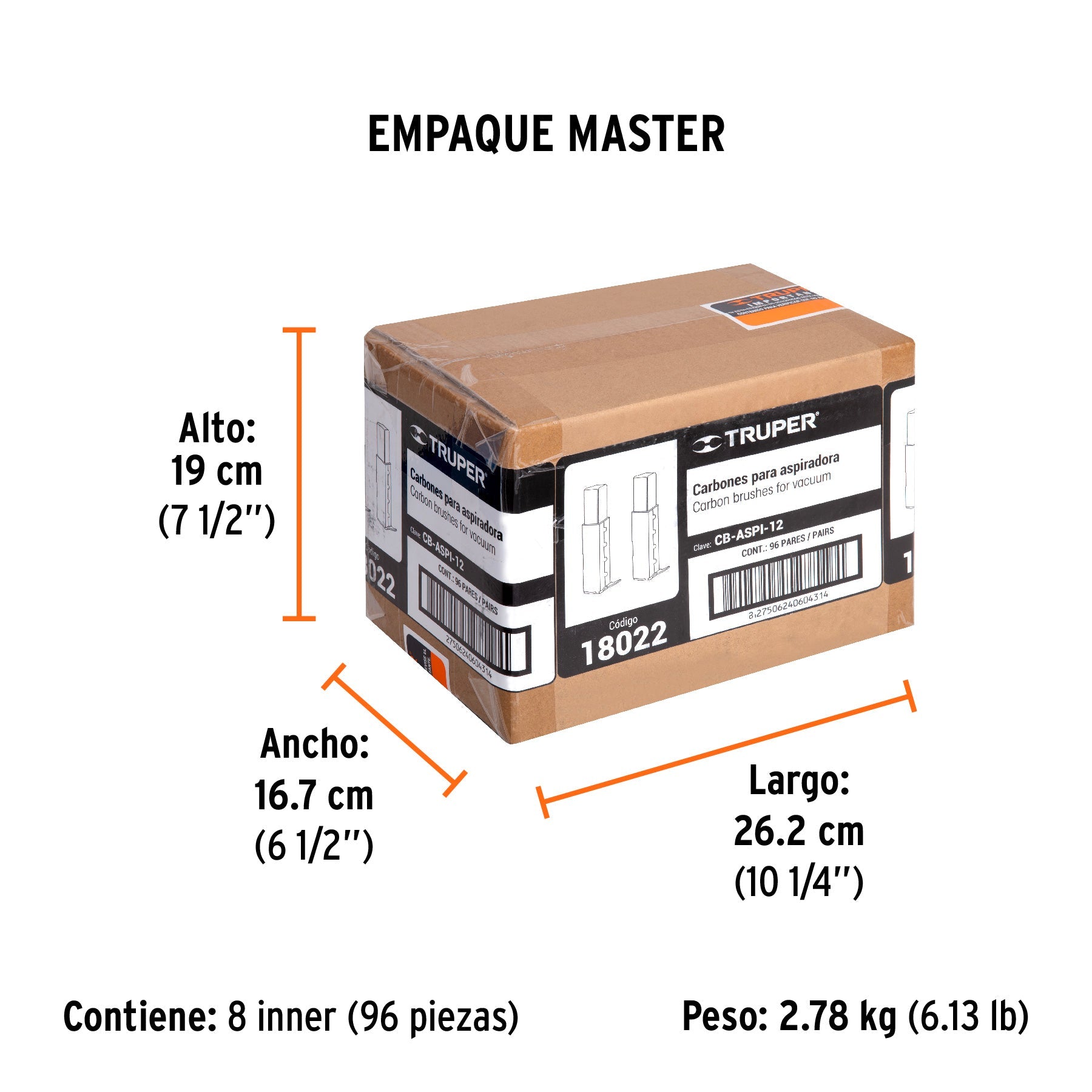 Bolsa con 2 carbones de repuesto para ASPI-12, TRUPER - Empaque