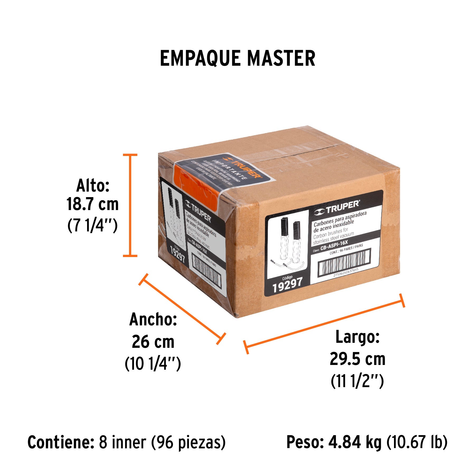 Bolsa con 2 carbones de repuesto para ASPI-16X, TRUPER - Empaque