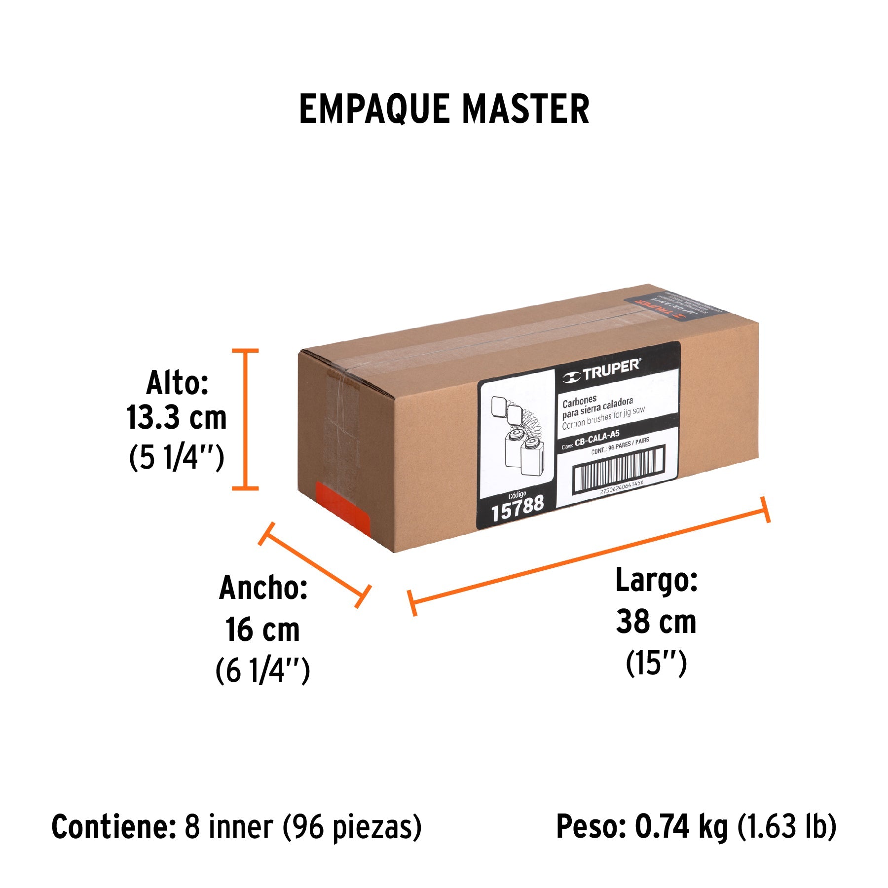 Bolsa con 2 carbones de repuesto para CALA-A5, TRUPER - Empaque