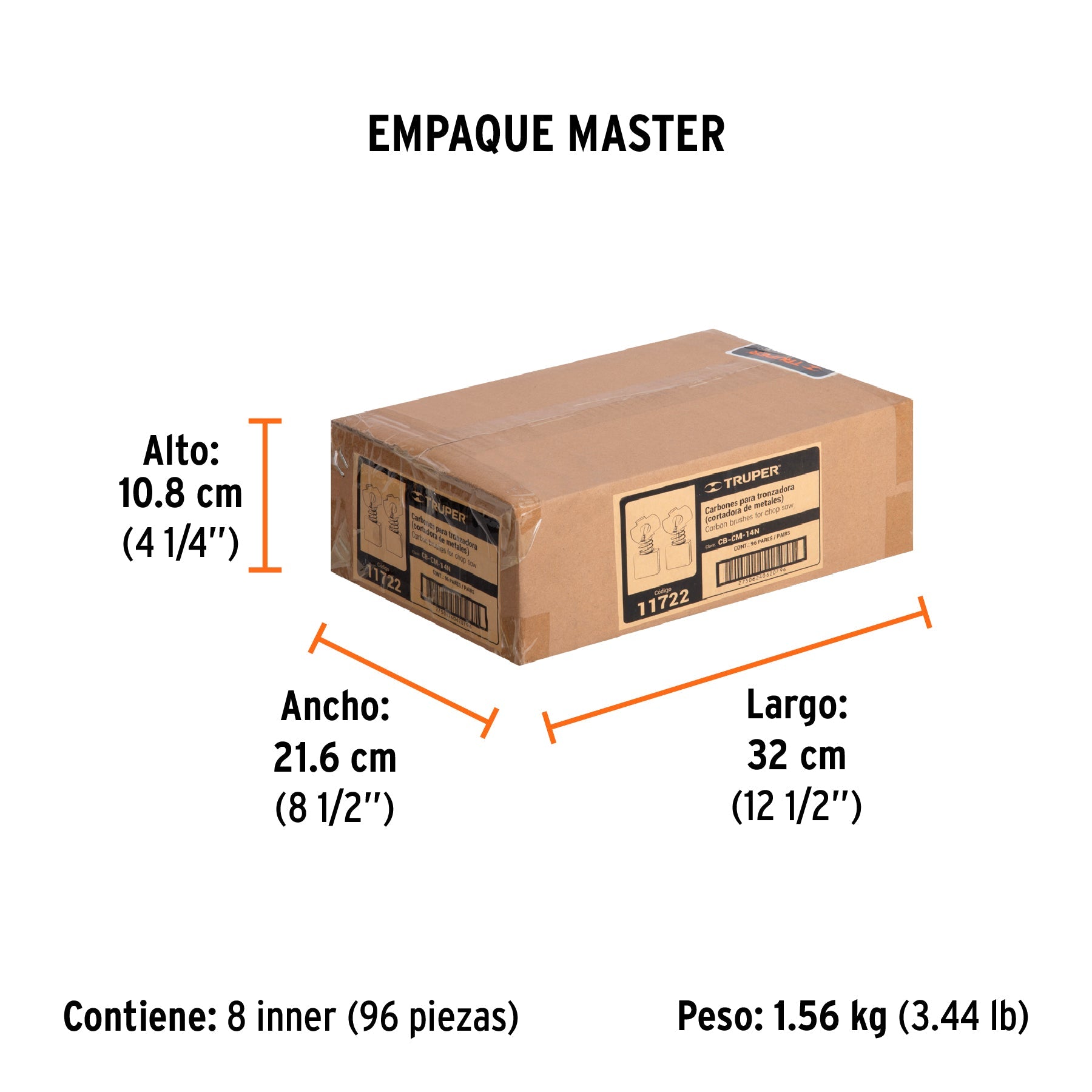 Bolsa con 2 carbones de repuesto para CM-14N, TRUPER - Empaque