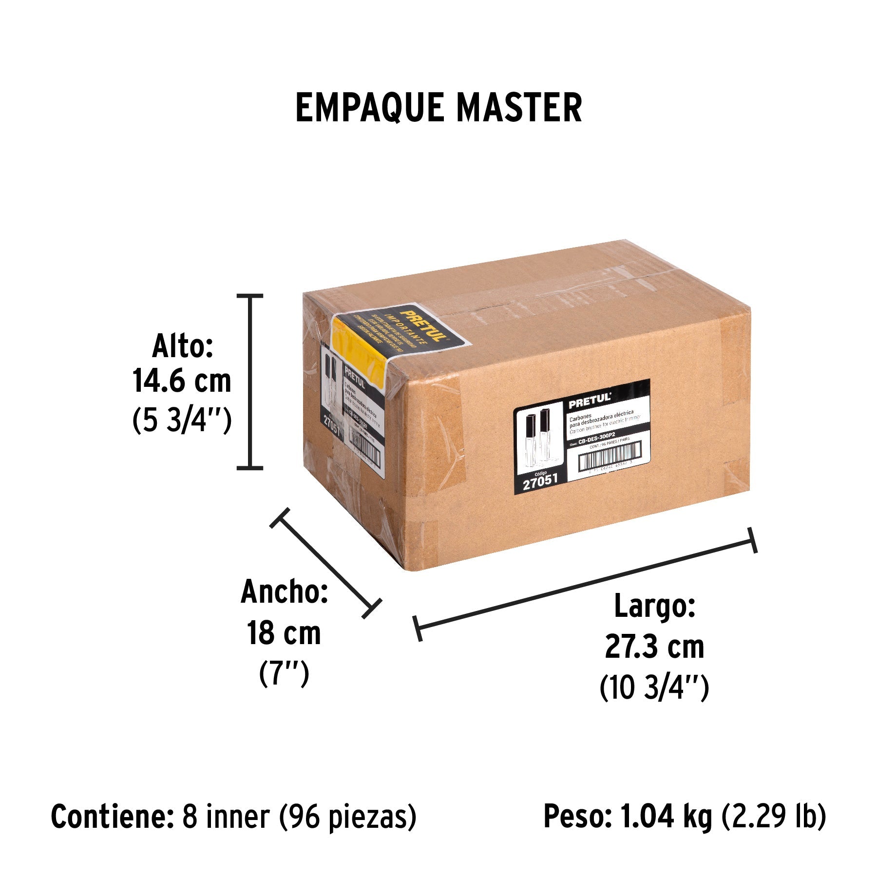 Bolsa con 2 carbones de repuesto para DES-300P2, PRETUL - Empaque