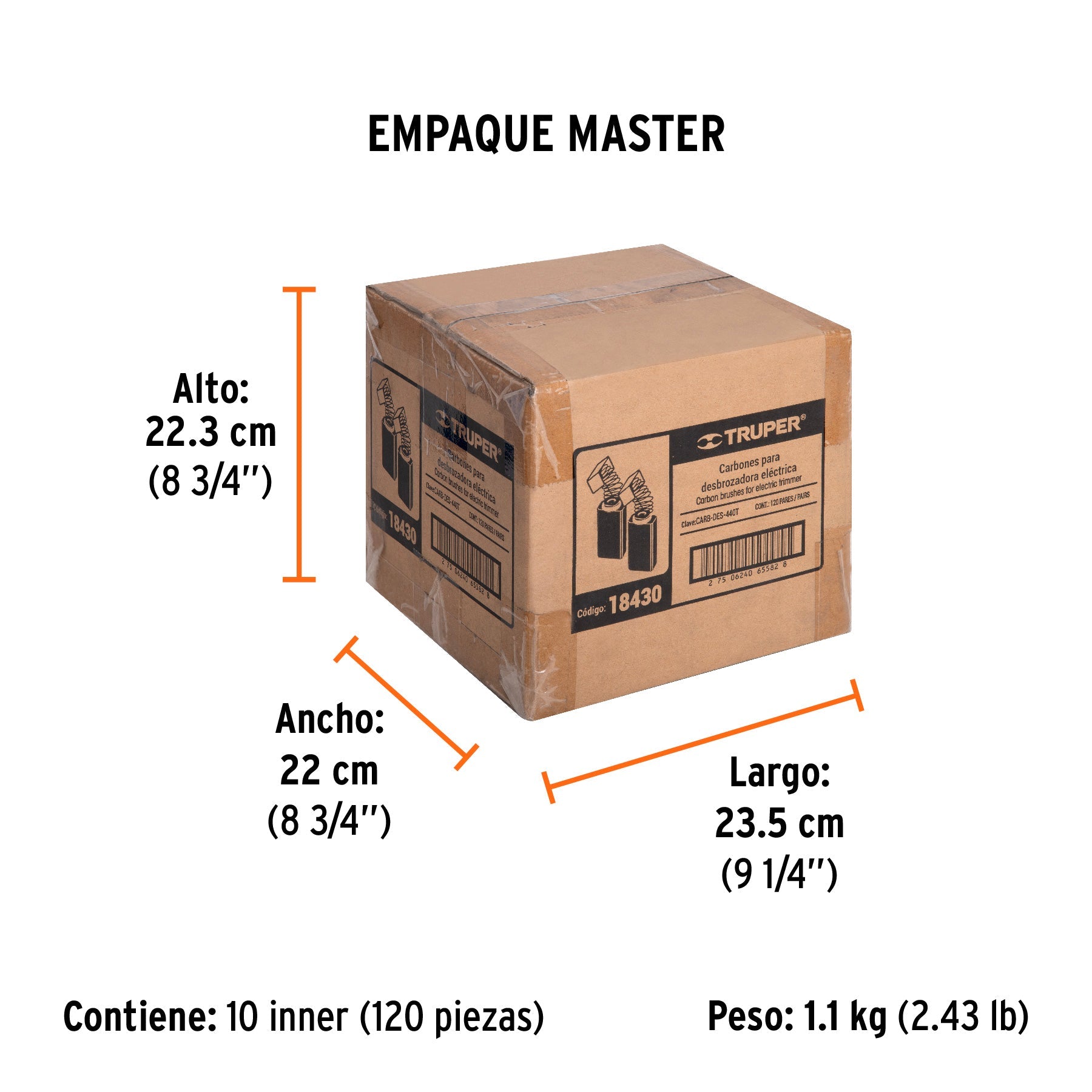 Bolsa con 2 carbones de repuesto para DES-440T, TRUPER - Empaque