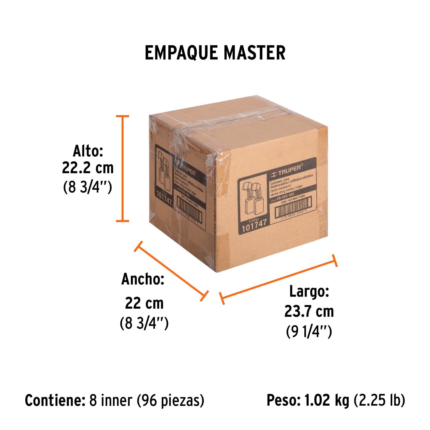 Bolsa con 2 carbones de repuesto para DES-550, TRUPER - Empaque