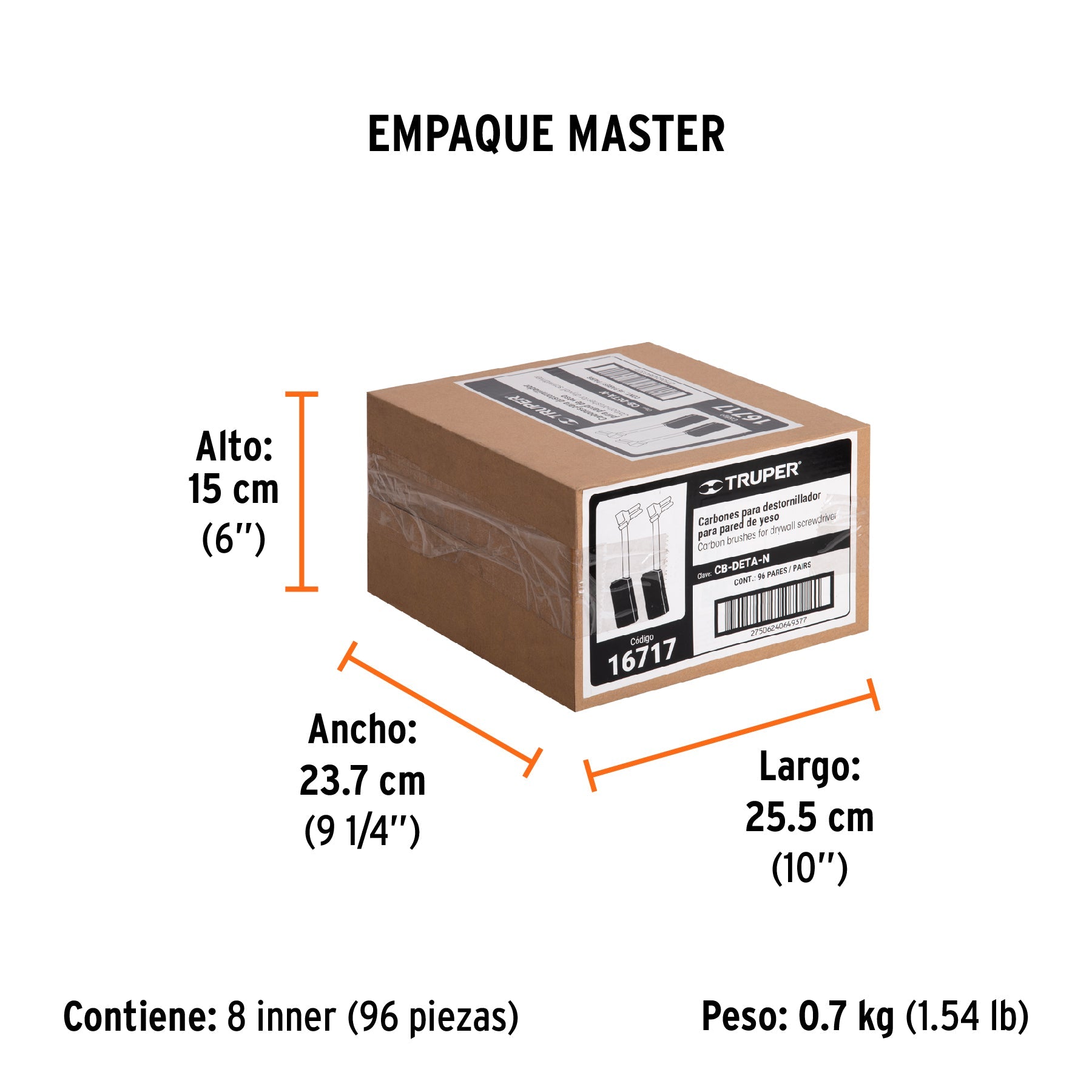Bolsa con 2 carbones de repuesto para DETA-N, TRUPER - Empaque