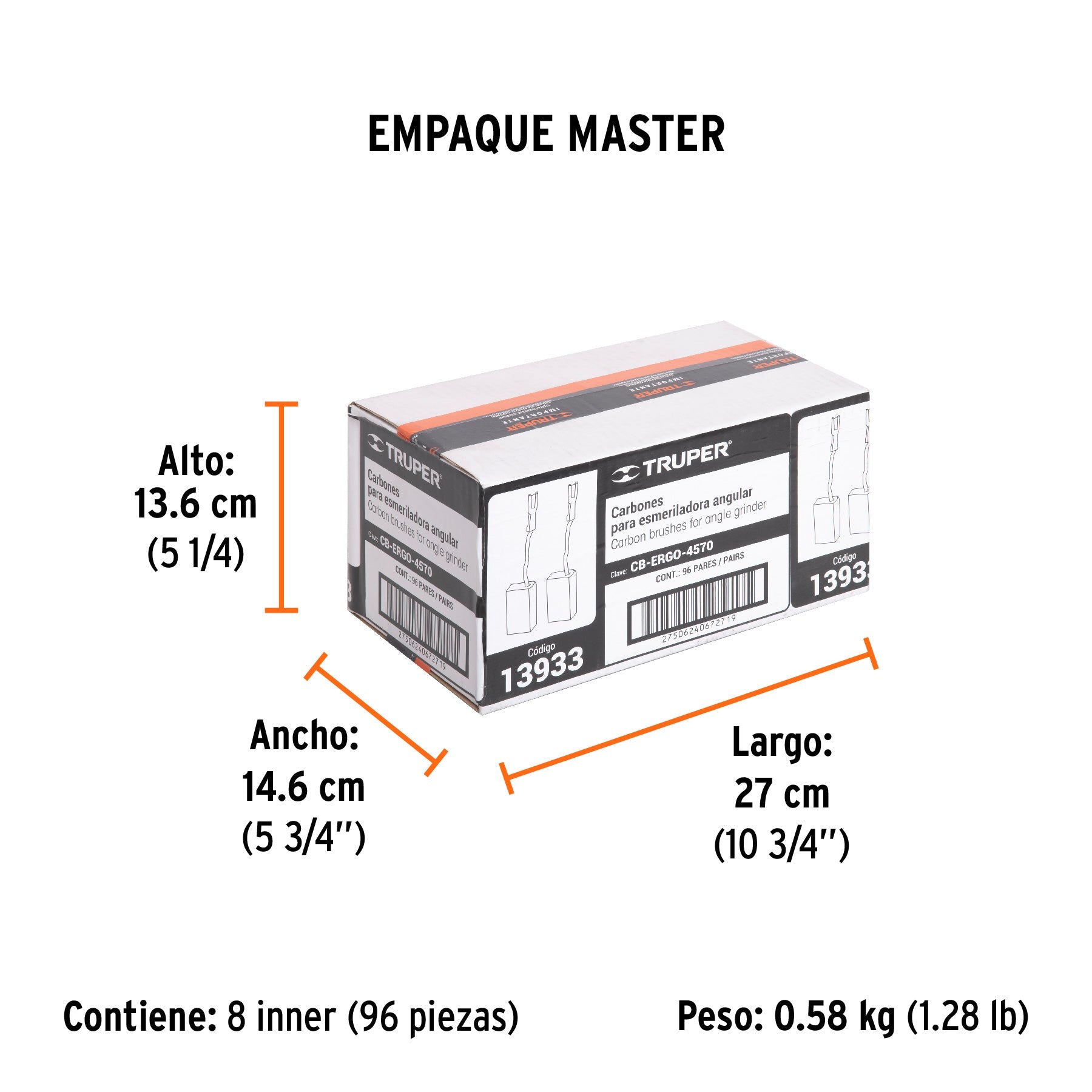 Bolsa con 2 carbones de repuesto para ERGO-4570, TRUPER - Empaque