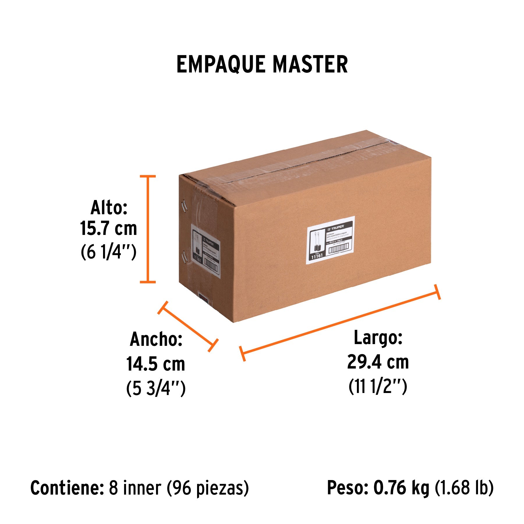 Bolsa con 2 carbones de repuesto para ESMA-4-1/2A12, TRUPER - Empaque