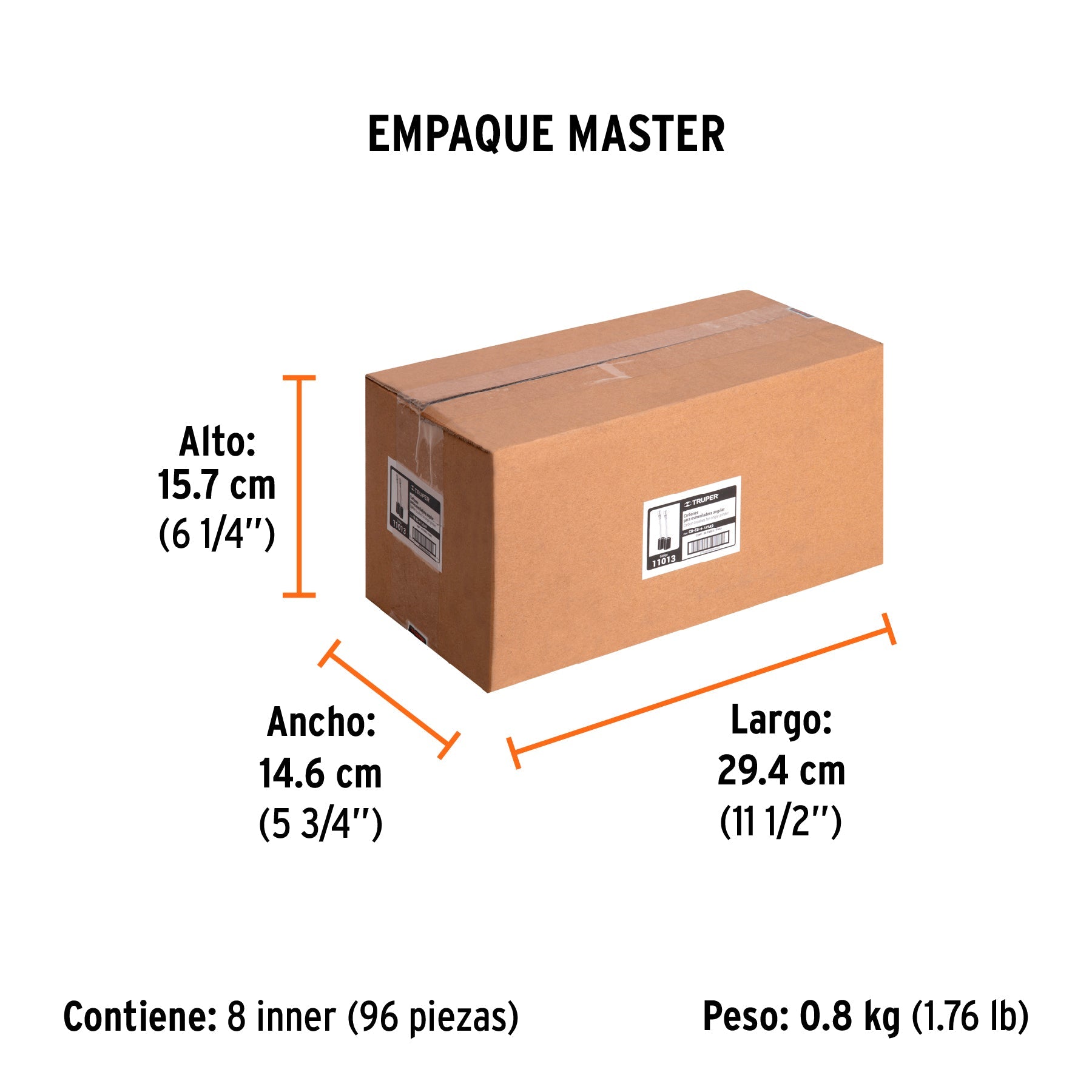 Bolsa con 2 carbones de repuesto para ESMA-4-1/2A9, TRUPER - Empaque