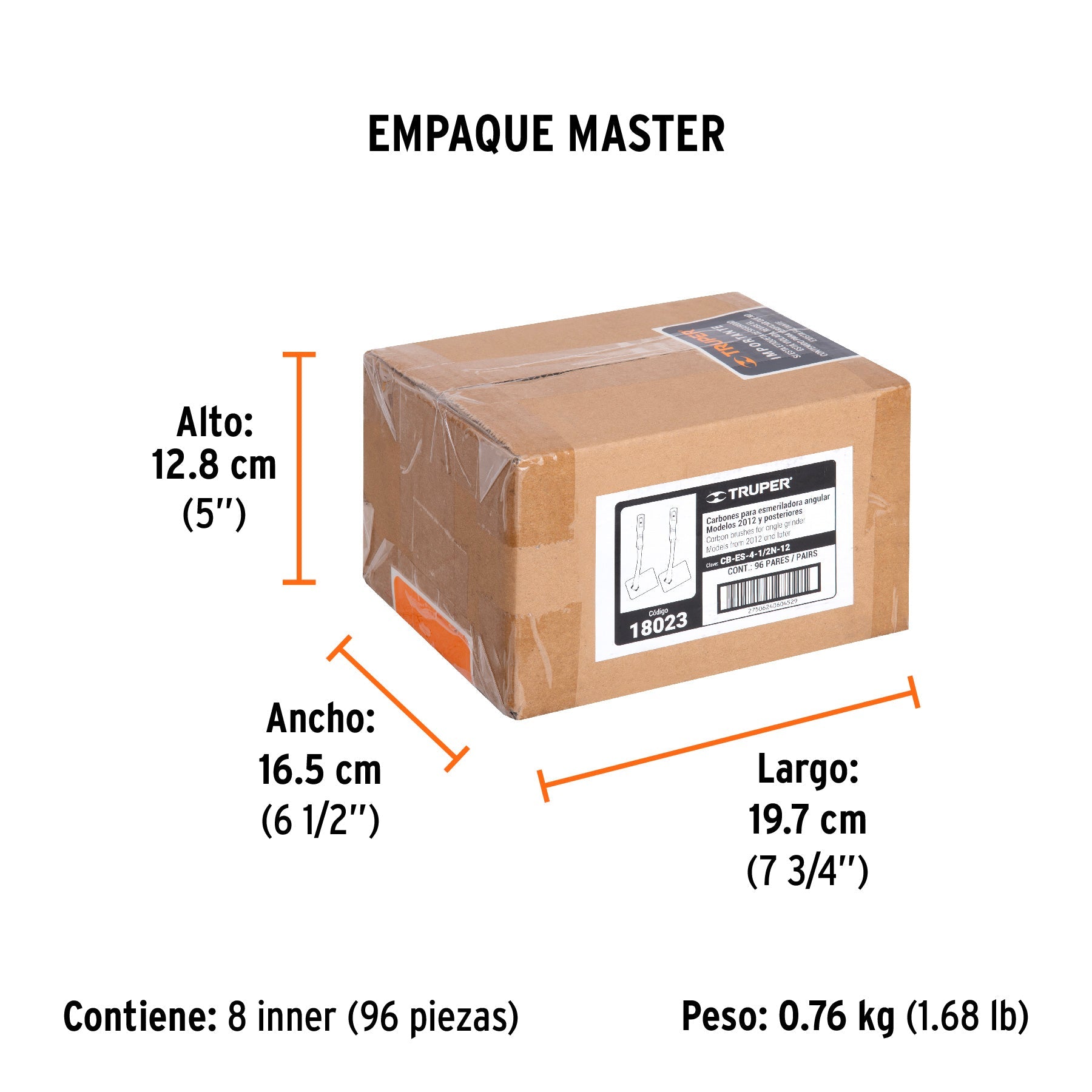 Bolsa con 2 carbones de repuesto para ESMA-4-1/2N, TRUPER - Empaque
