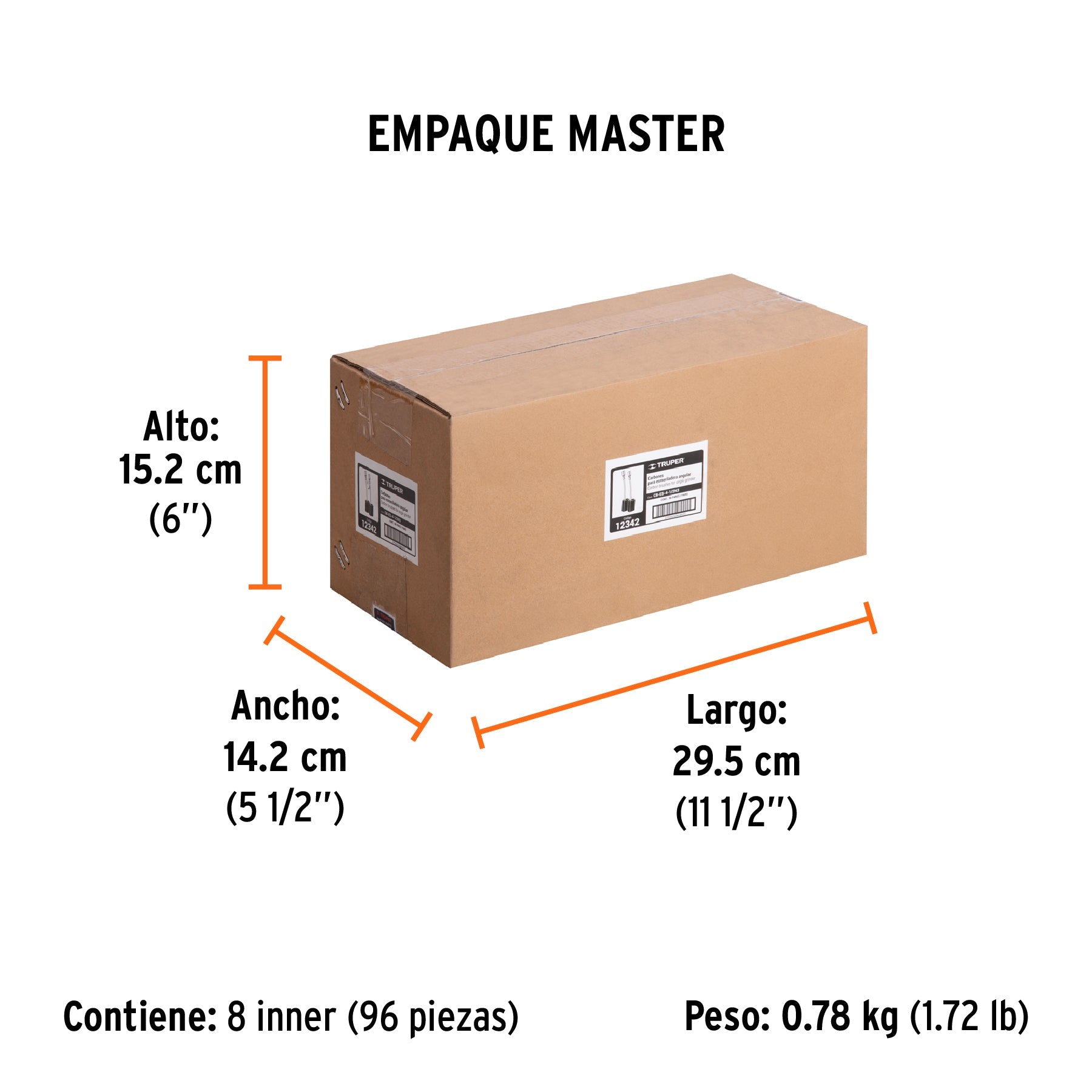 Bolsa con 2 carbones de repuesto para ESMA-4-1/2N3, TRUPER - Empaque