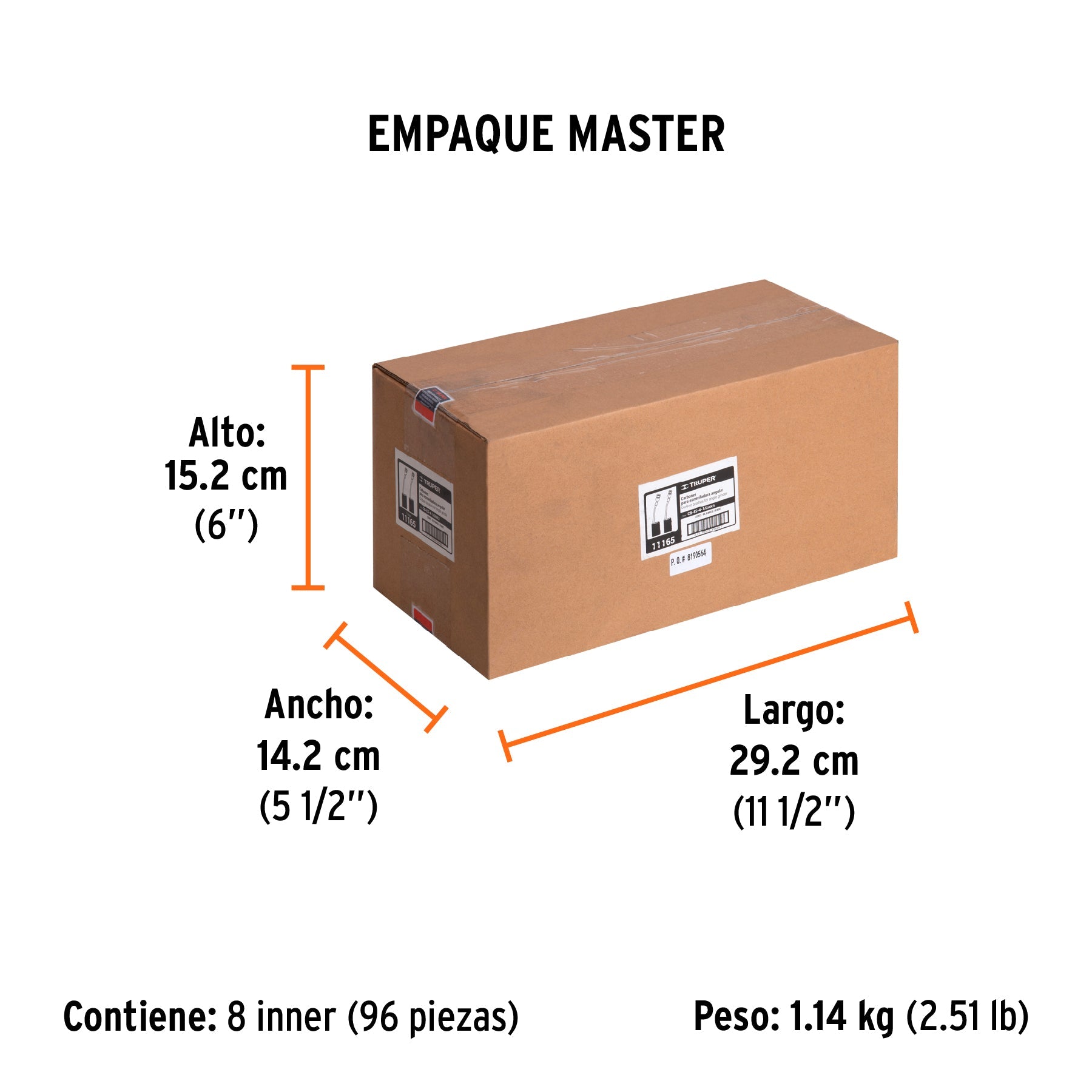 Bolsa con 2 carbones de repuesto para ESMA-4-1/2NX3, TRUPER - Empaque