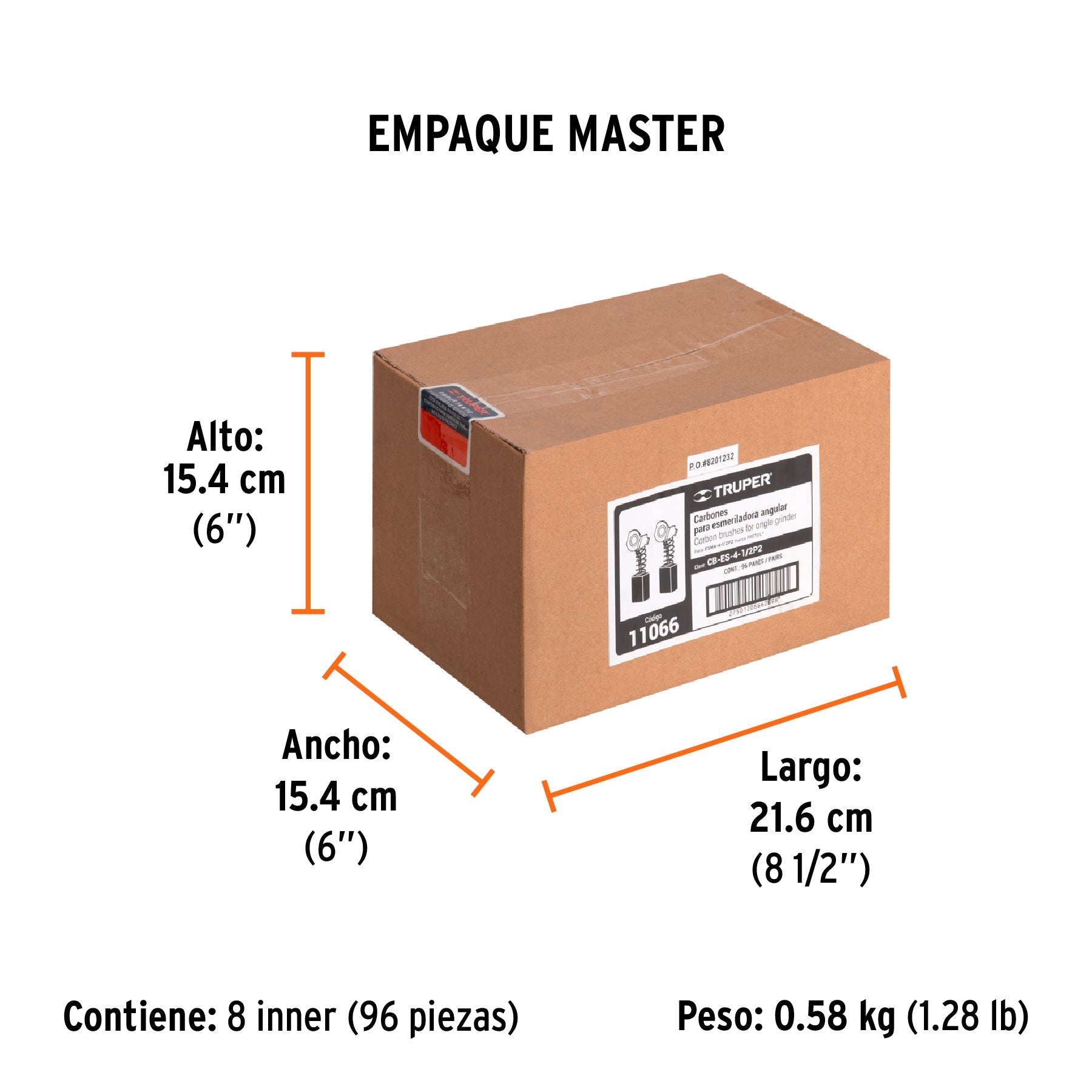 Bolsa con 2 carbones de repuesto para ESMA-4-1/2P2, TRUPER - Empaque