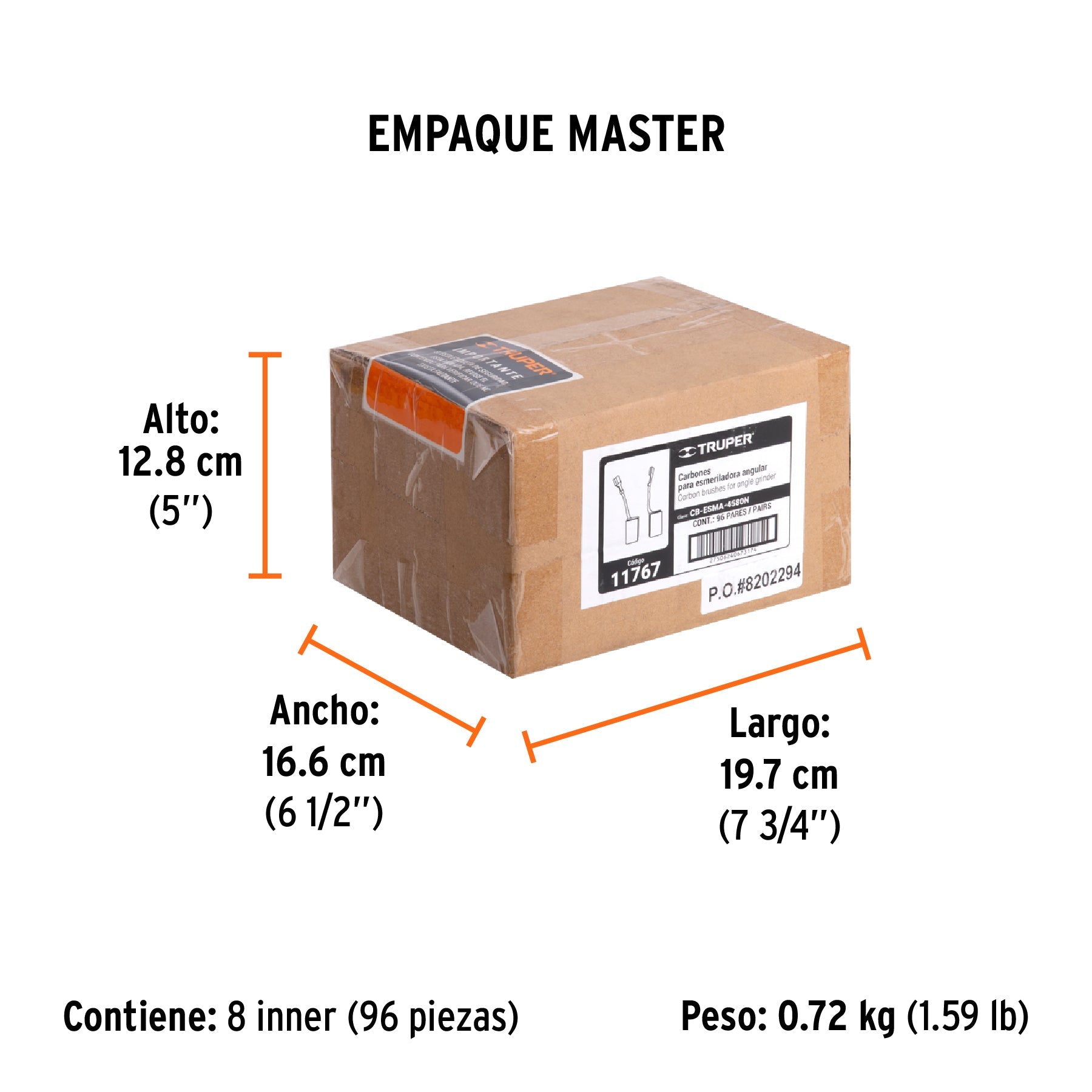 Bolsa con 2 carbones de repuesto para ESMA-4580N, TRUPER - Empaque