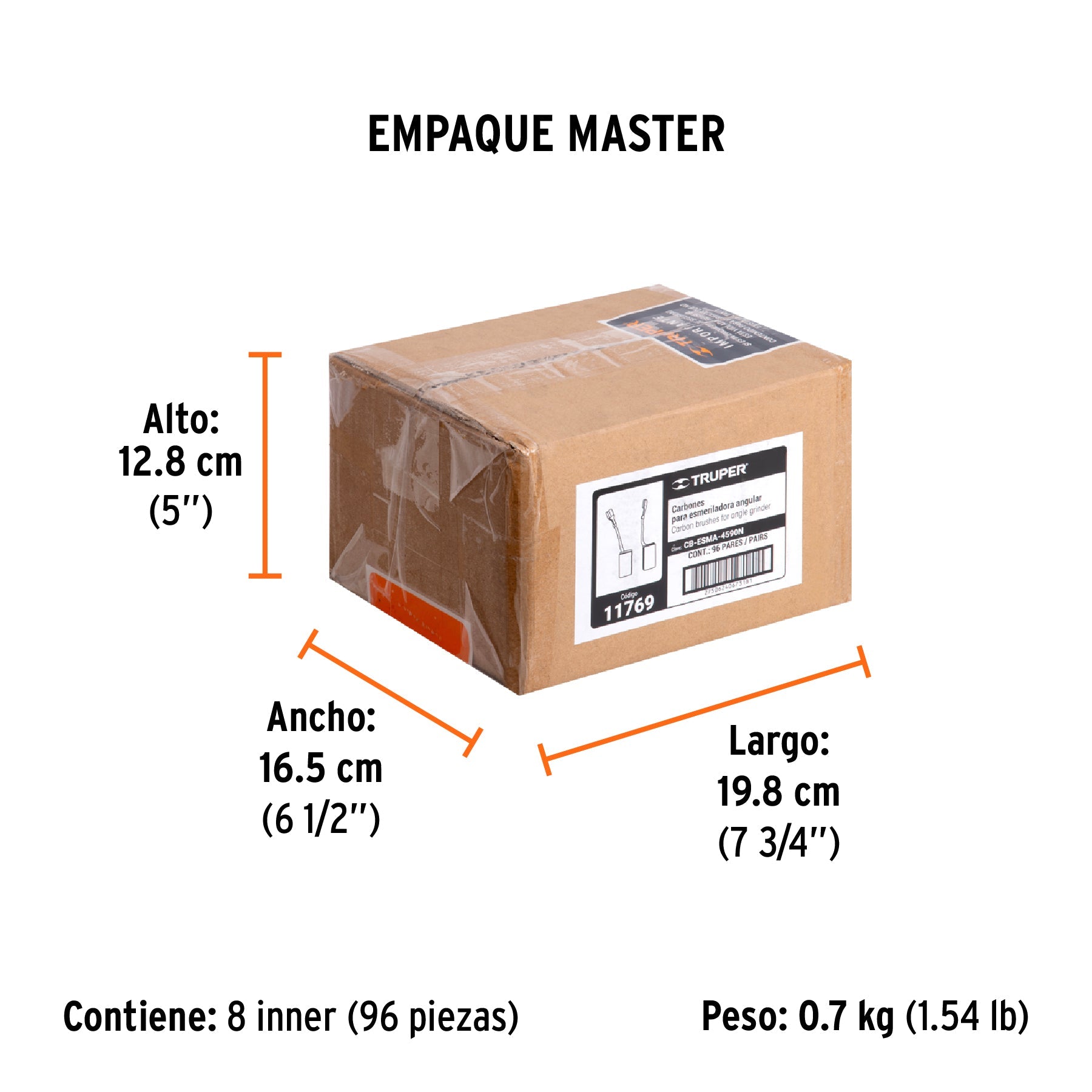 Bolsa con 2 carbones de repuesto para ESMA-4510N, TRUPER - Empaque