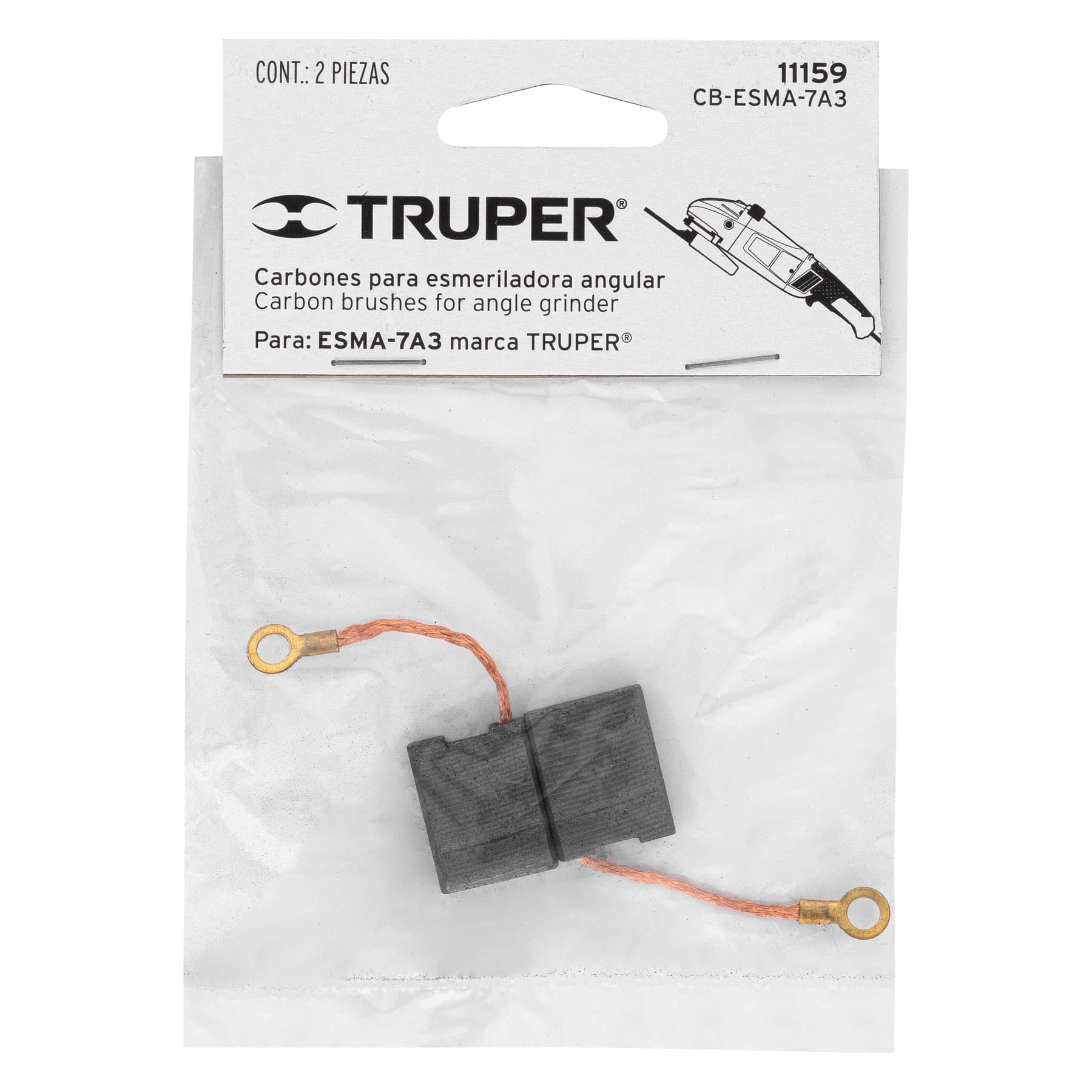 Bolsa con 2 carbones de repuesto para ESMA-7A3, TRUPER