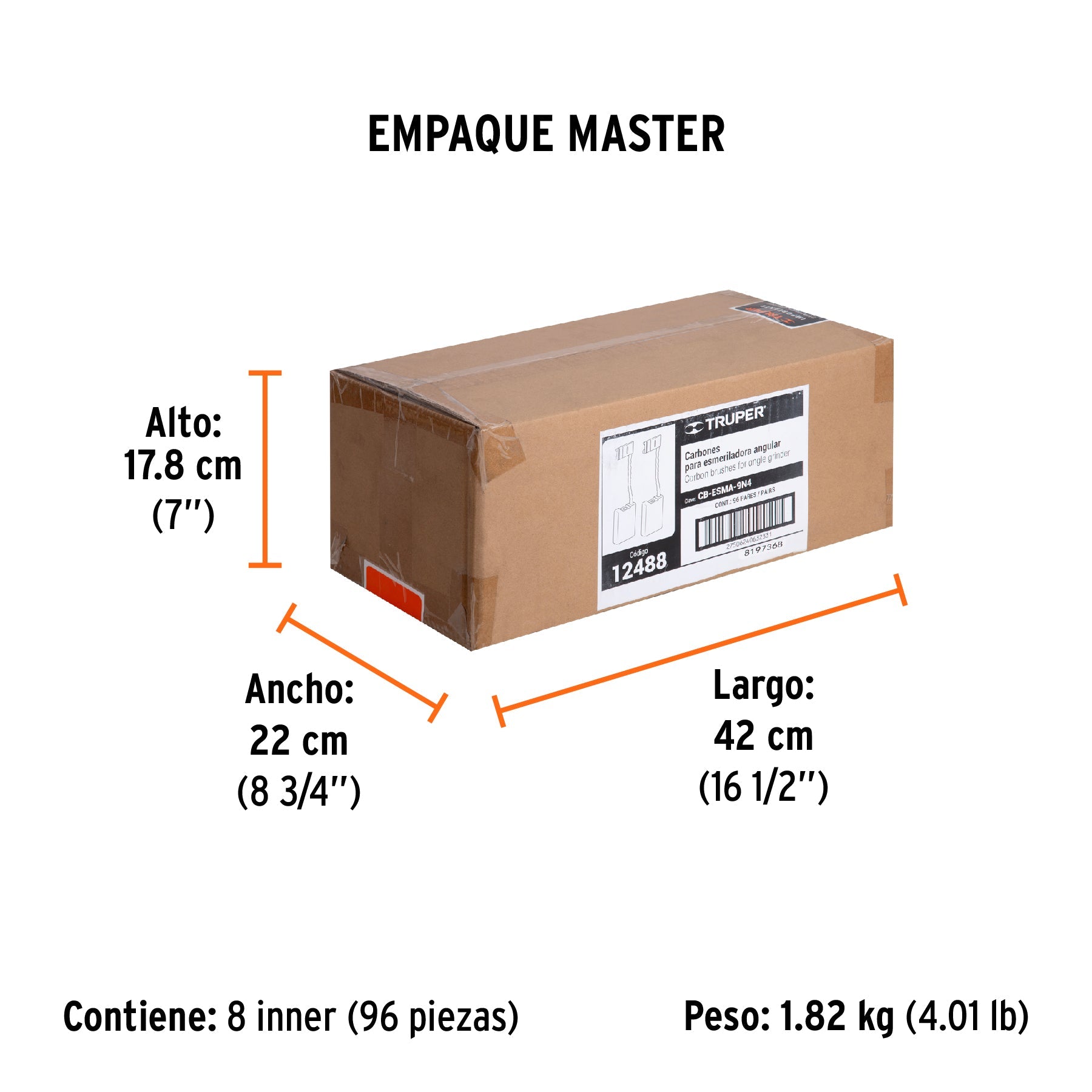Bolsa con 2 carbones de repuesto para ESMA-9N4, TRUPER - Empaque