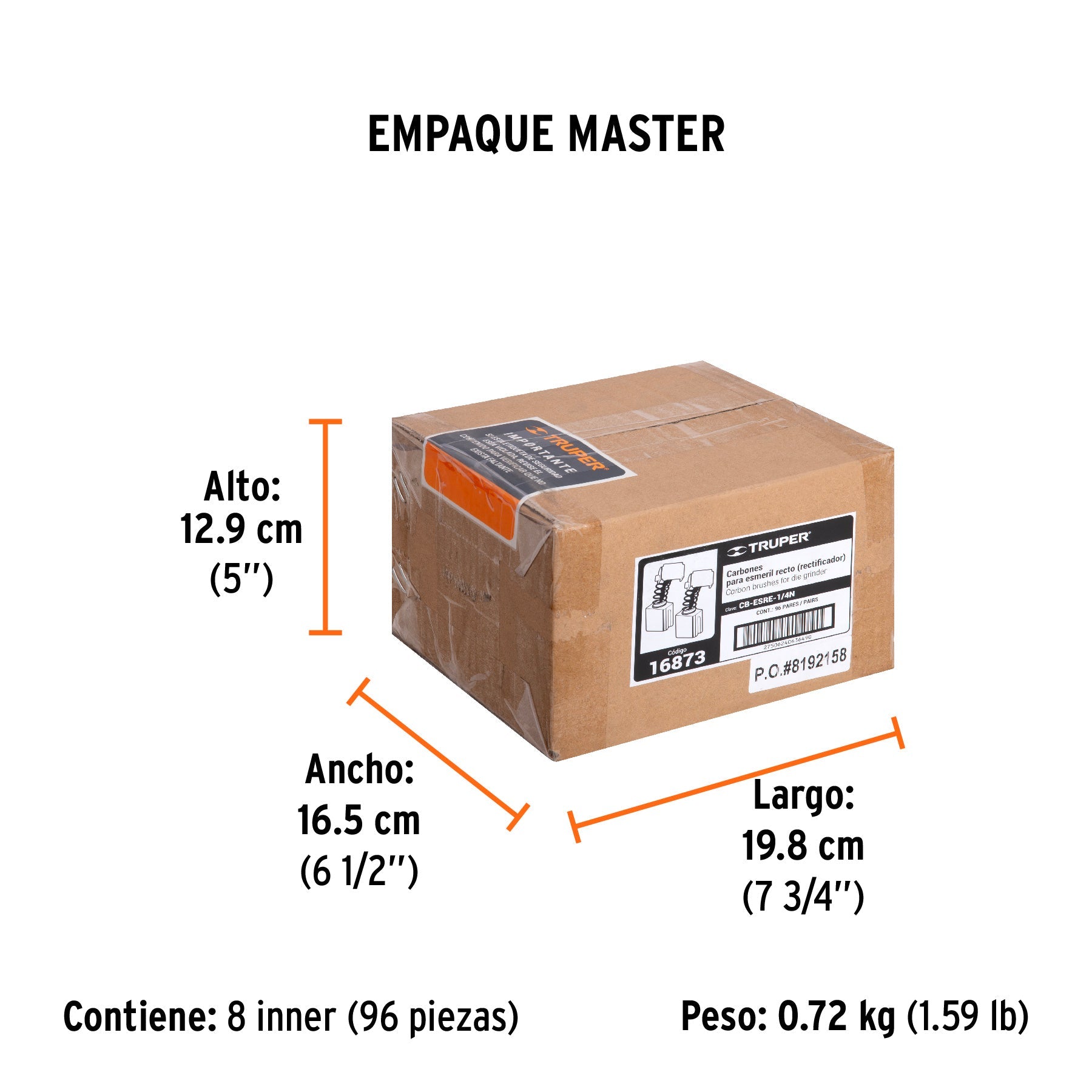 Bolsa con 2 carbones de repuesto para ESRE-1/4N, TRUPER - Empaque