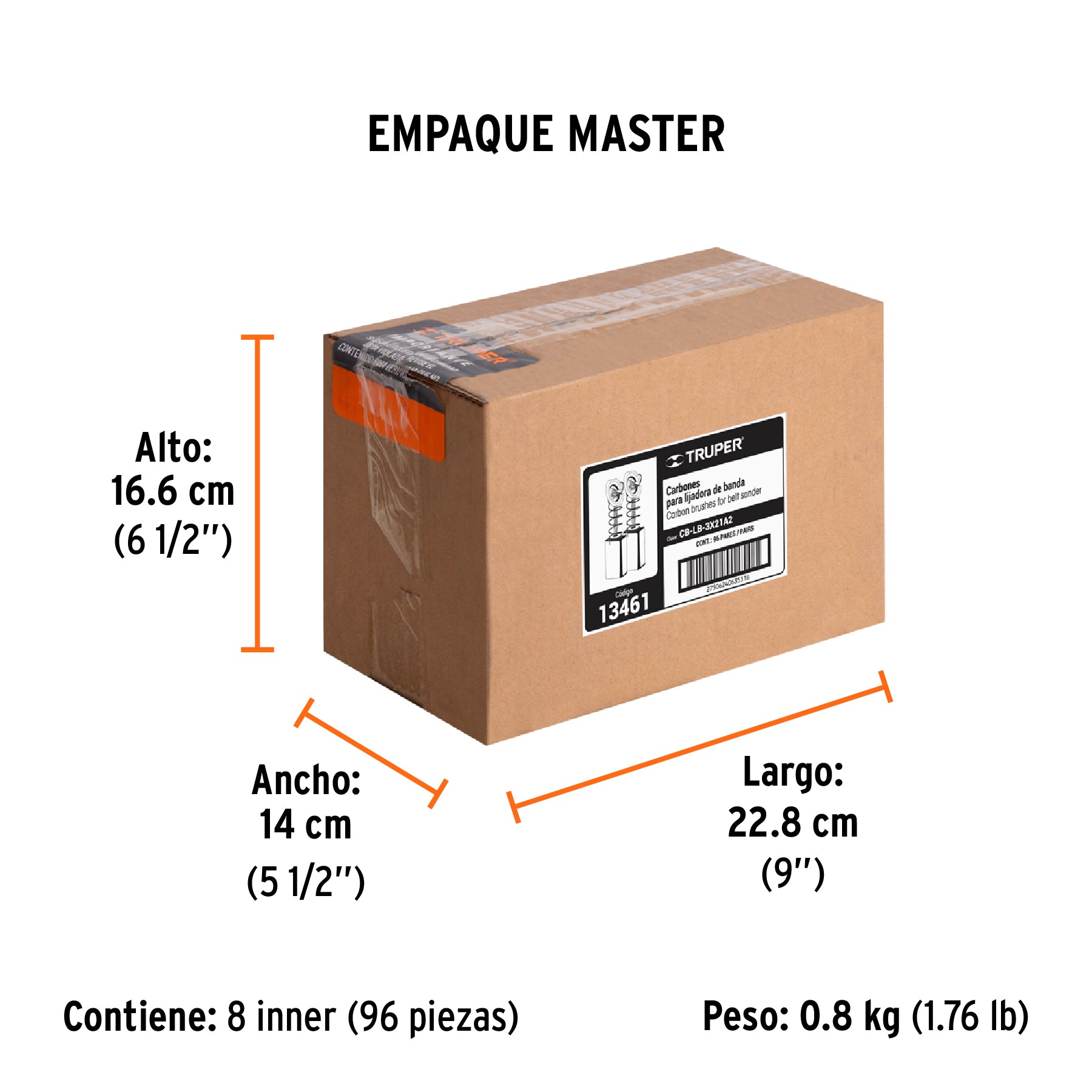 Bolsa con 2 carbones de repuesto para LIBA-3X21A2, TRUPER - Empaque