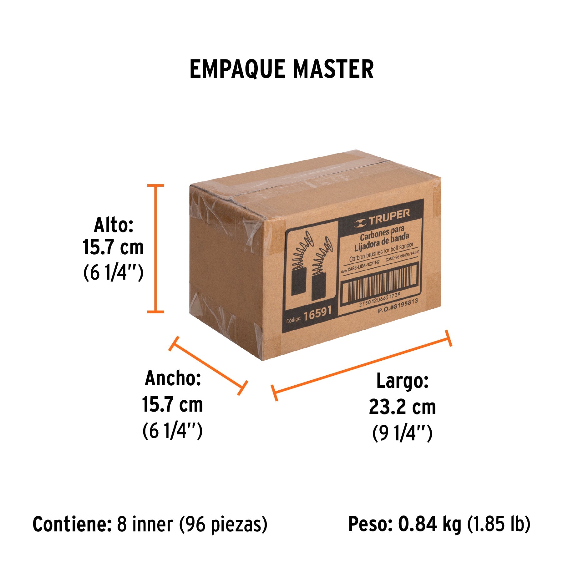 Bolsa con 2 carbones de repuesto para LIBA-3x21N2, TRUPER - Empaque