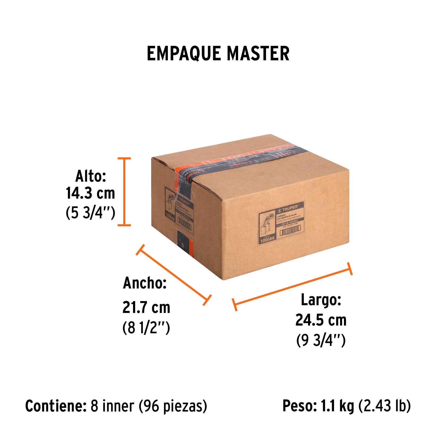Bolsa con 2 carbones de repuesto para LIBA-4X24N3, TRUPER - Empaque