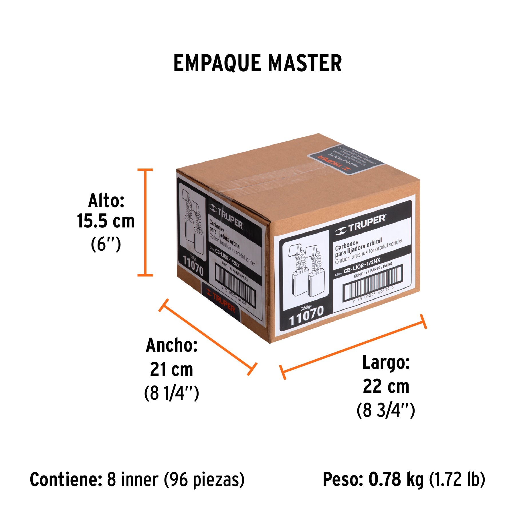 Bolsa con 2 carbones de repuesto para LIOR-1/2NX, TRUPER - Empaque