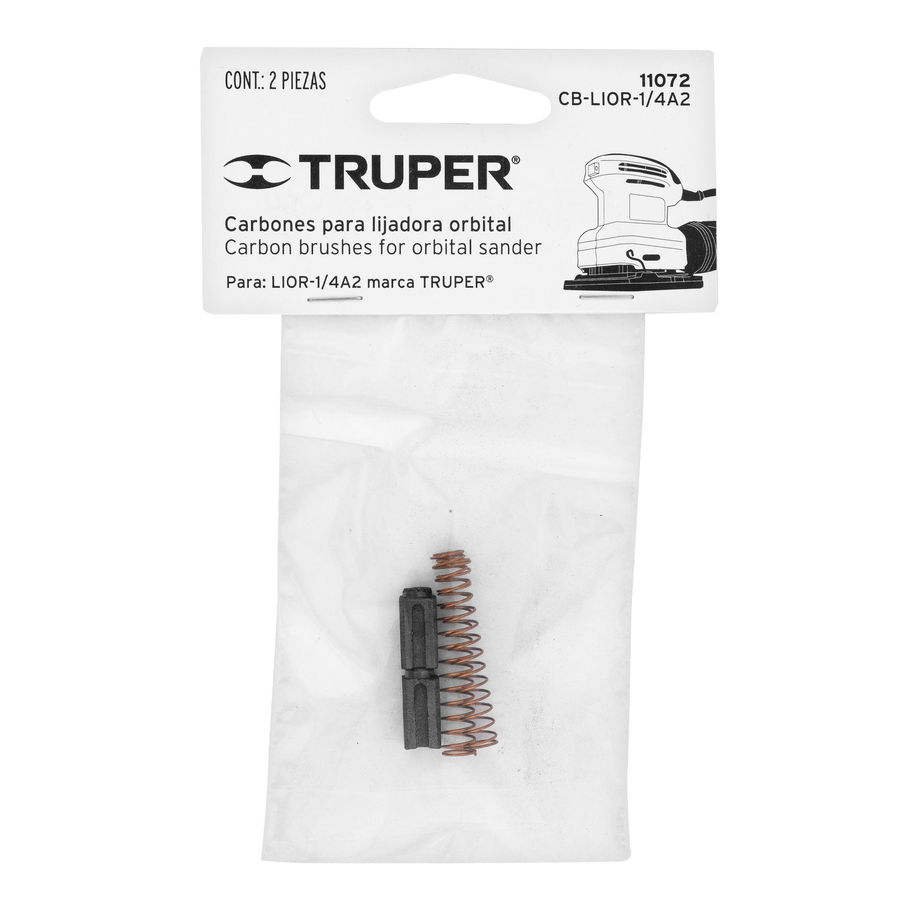 Bolsa con 2 carbones de repuesto para LIOR-1/4A2, TRUPER