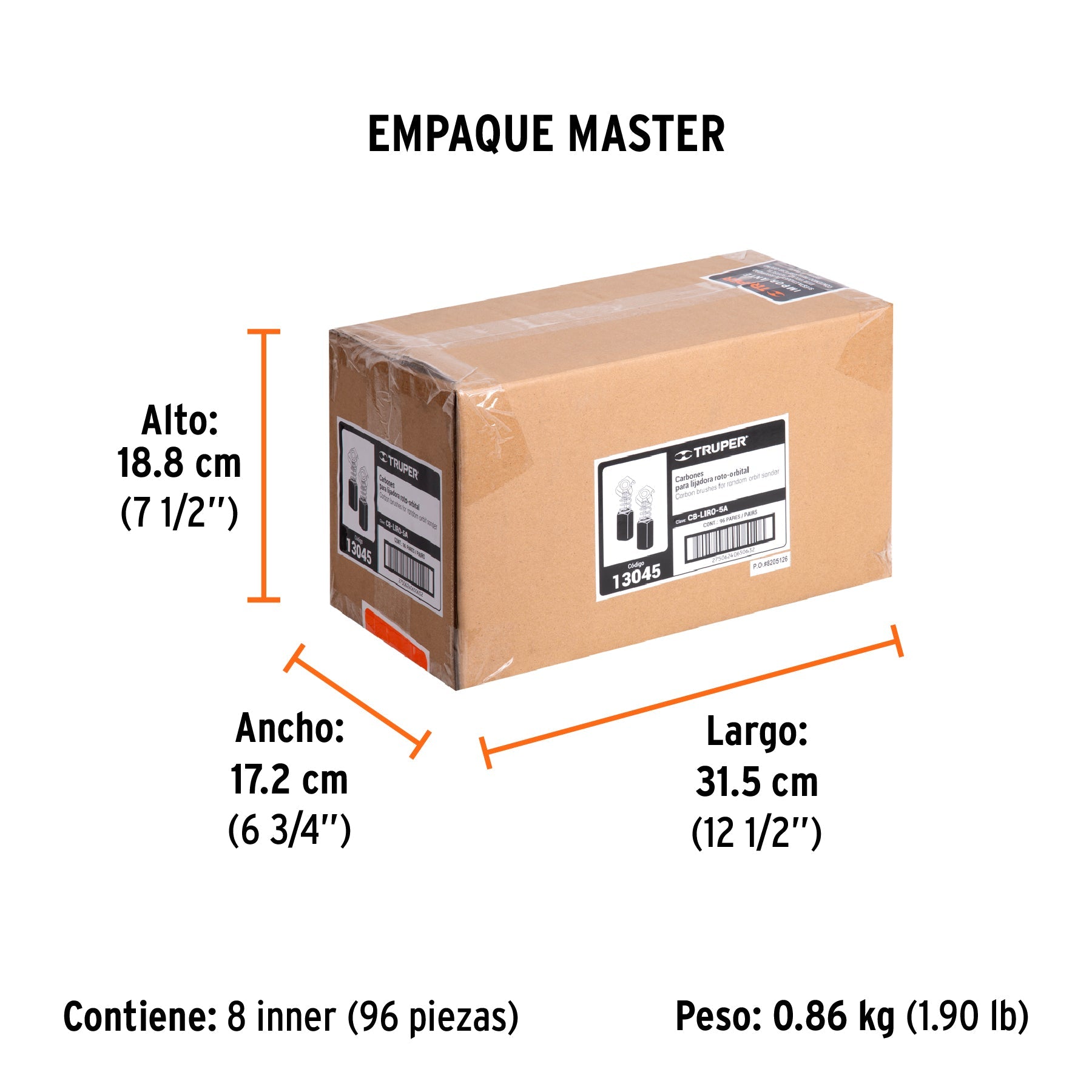 Bolsa con 2 carbones de repuesto para LIRO-5A, TRUPER - Empaque