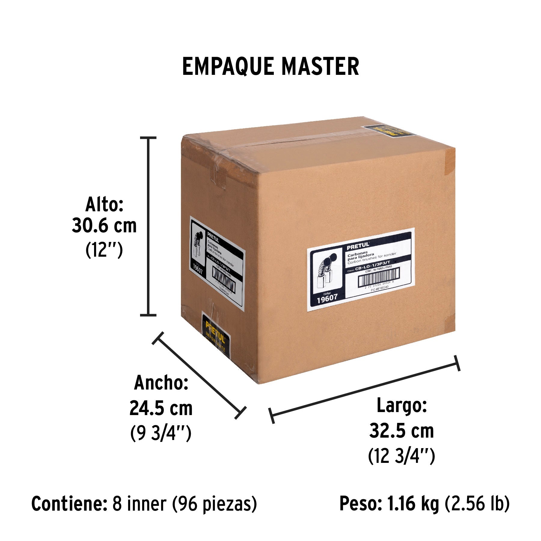 Bolsa con 2 carbones de repuesto para LIOR-1/3P3/T, TRUPER - Empaque