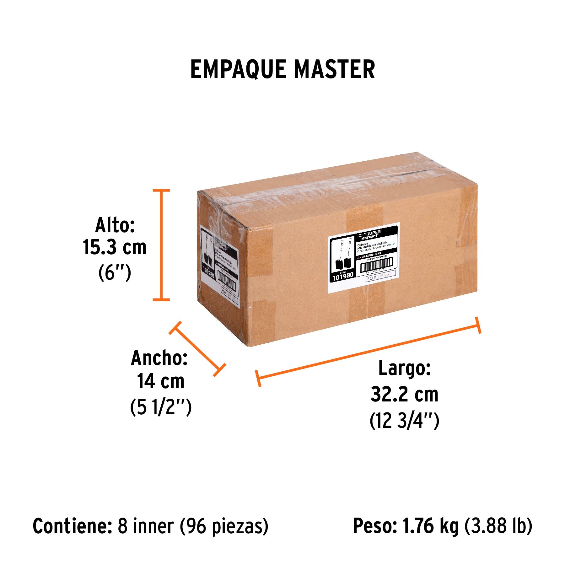 Bolsa con 2 carbones de repuesto para MADE-10NX, TRUPER - Empaque