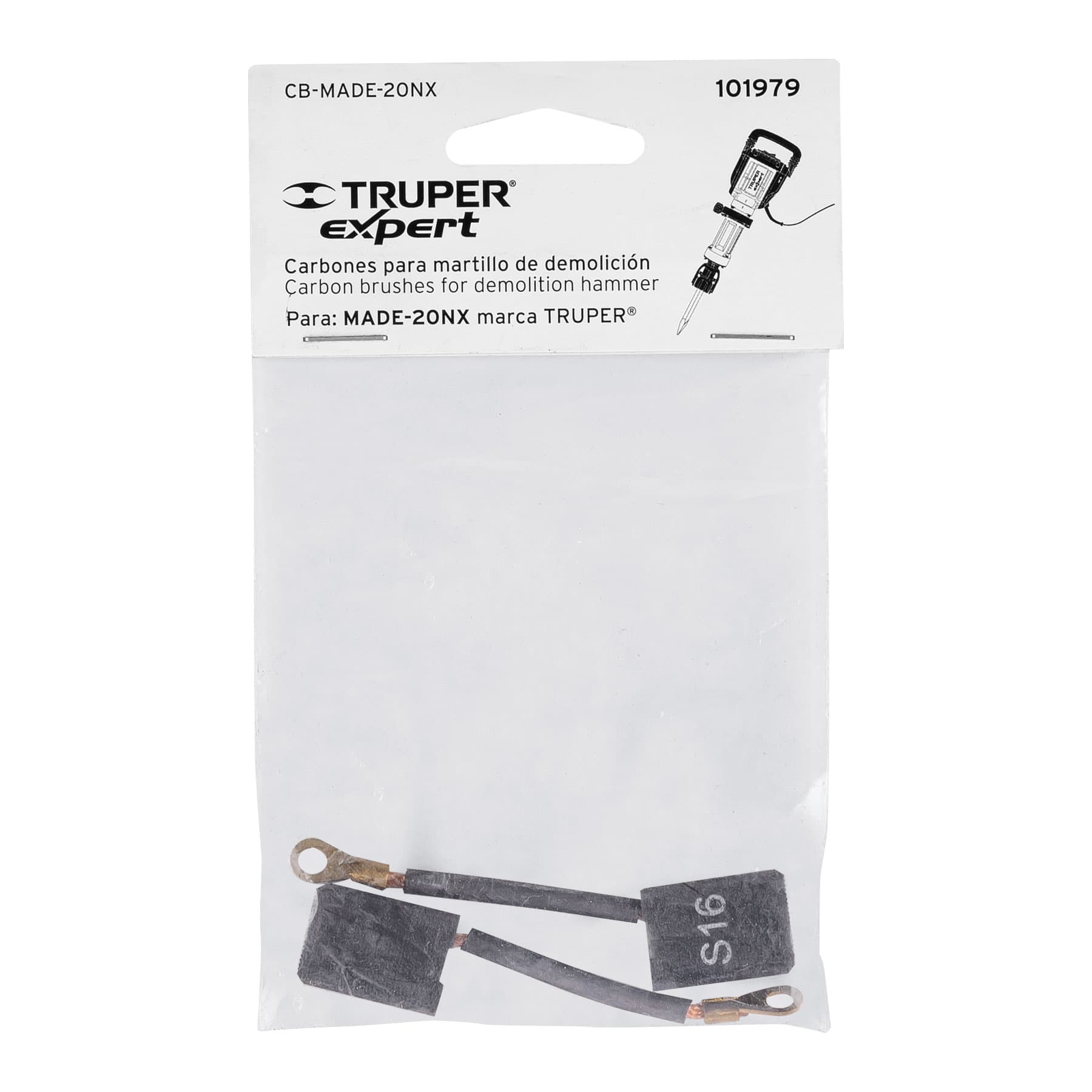 Bolsa con 2 carbones de repuesto para MADE-20NX, TRUPER