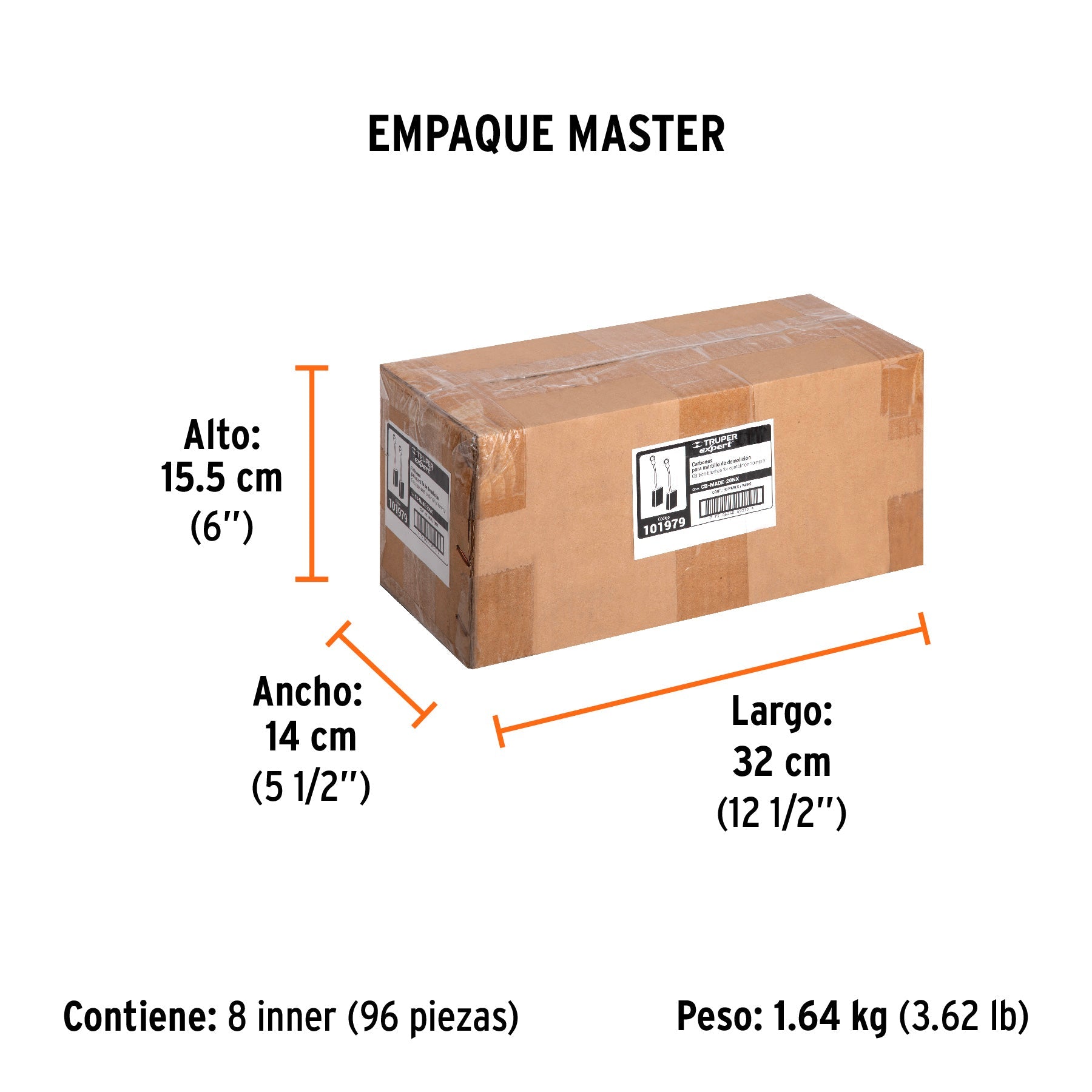 Bolsa con 2 carbones de repuesto para MADE-20NX, TRUPER - Empaque