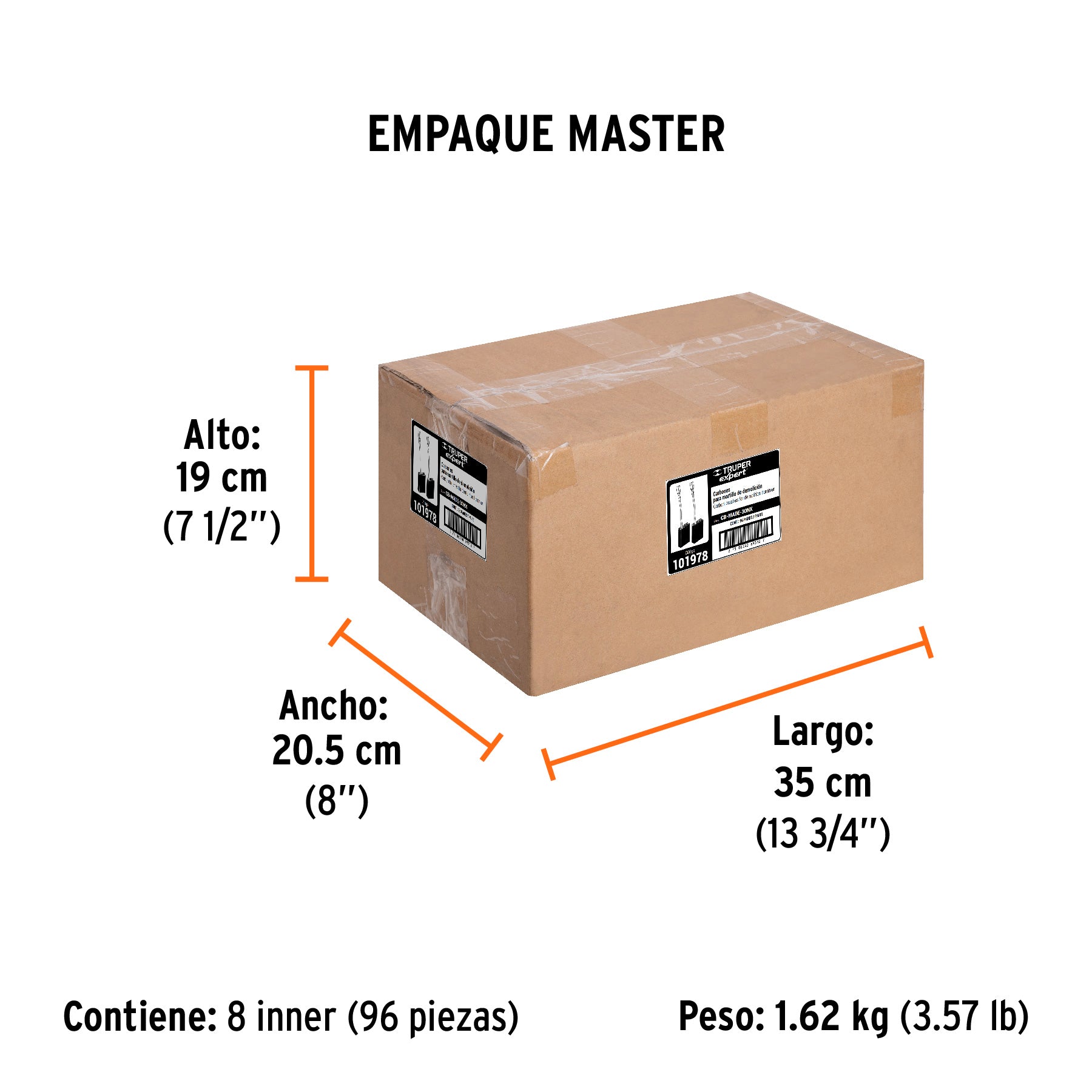 Bolsa con 2 carbones de repuesto para MADE-30NX, TRUPER - Empaque