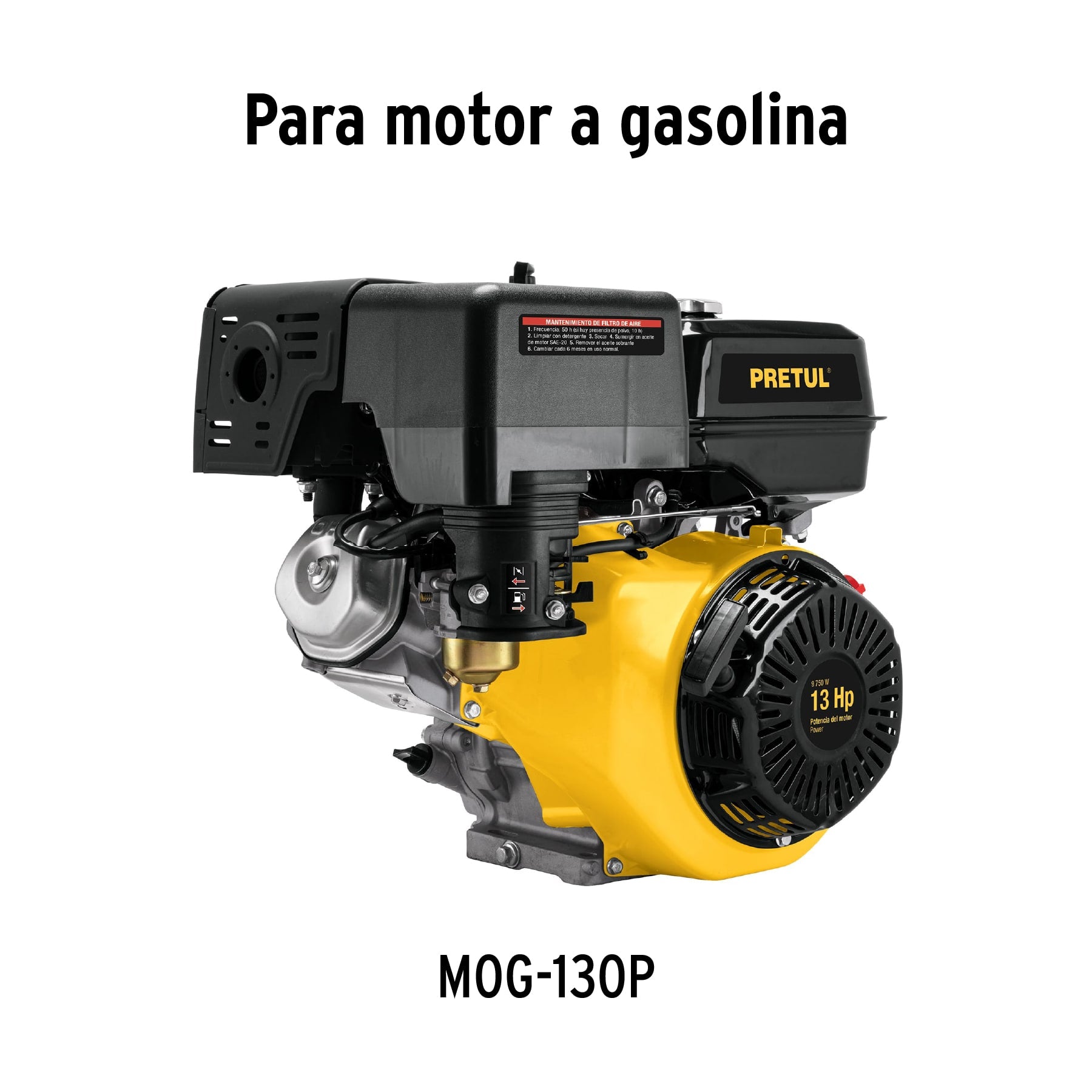 Carburador para motor a gasolina MOG-130P, PRETUL